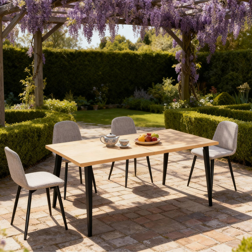 63-inch Farmhouse Industrial Dining Table Set