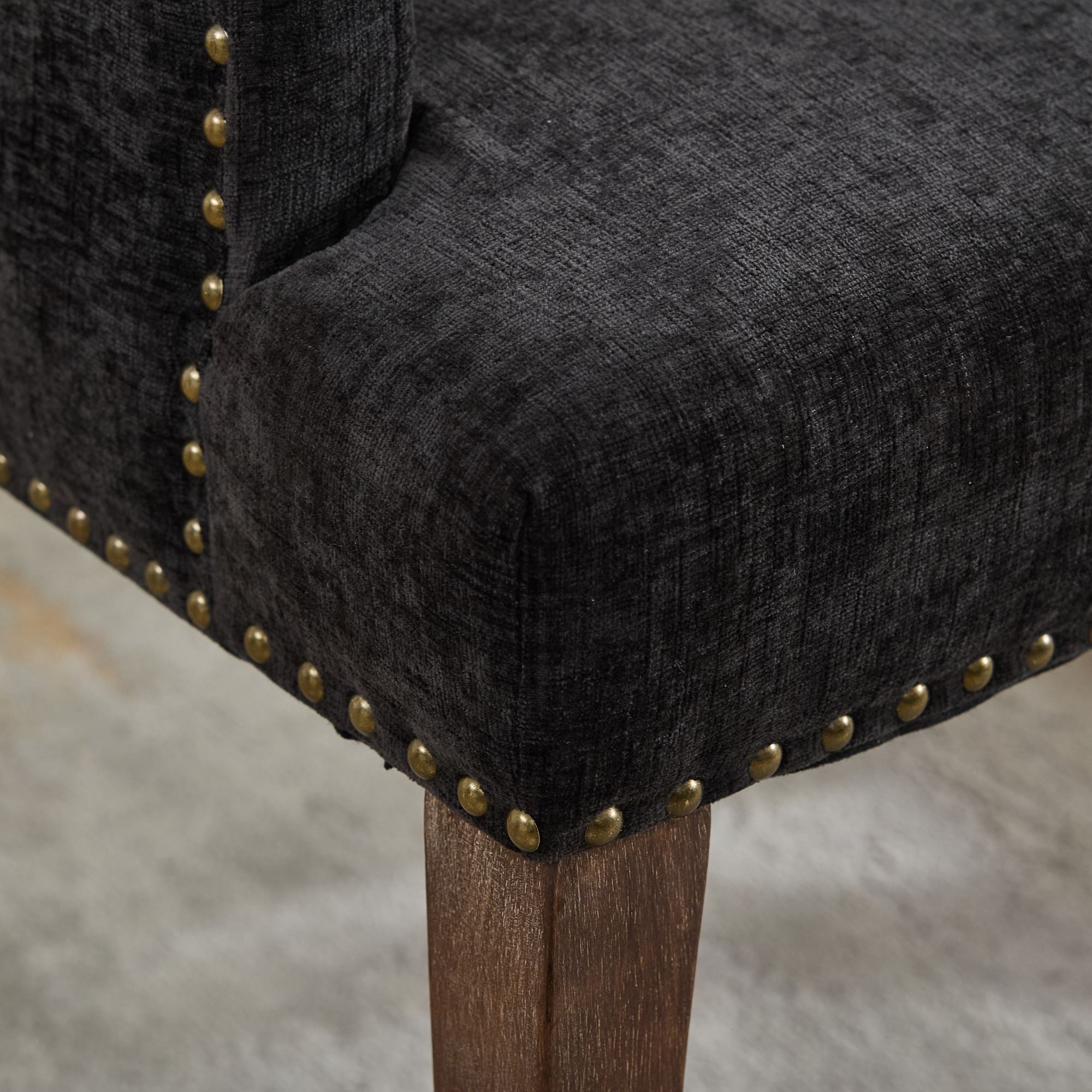 Elegant Upholstered Chenille Fabric Accent Dining Chair