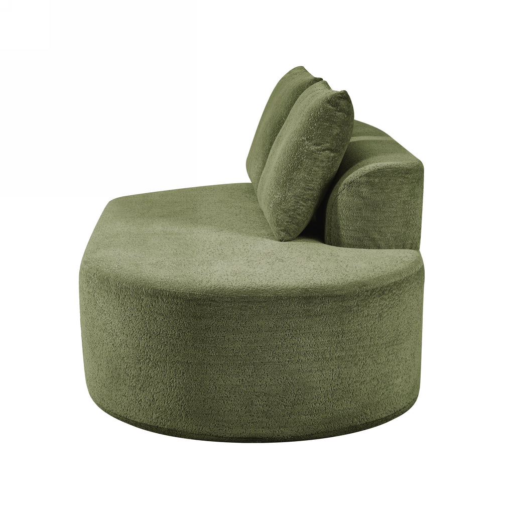 116' Modern Curved Sectional Sofa for Living Room