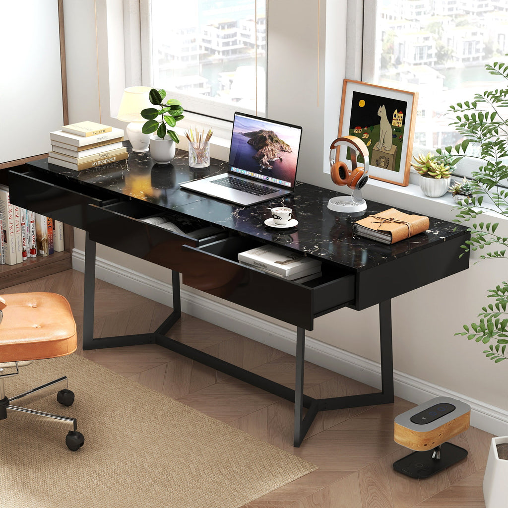 Modern Black 70.87' Computer Desk