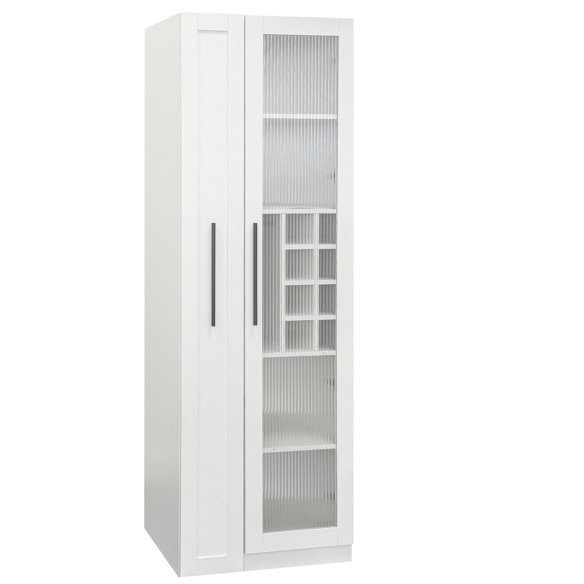 Farmhouse Kitchen Storage Cabinet with Glass Doors