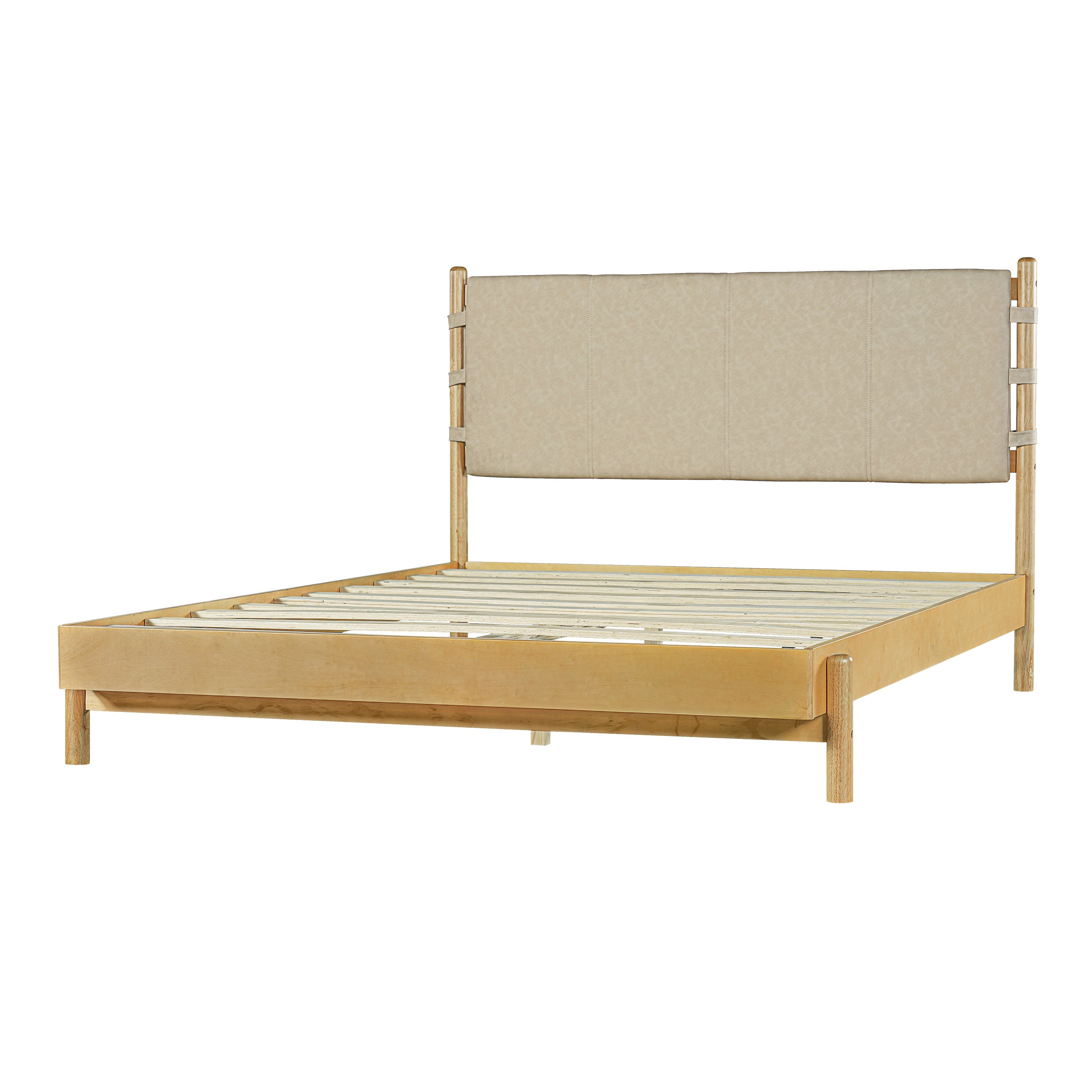 Modern Queen Bed Frame Set with 2 Nightstands