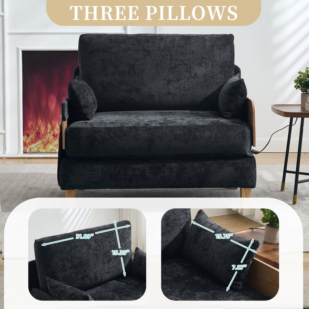 Mid-Century Modern Foldable Sofa Bed Recliner