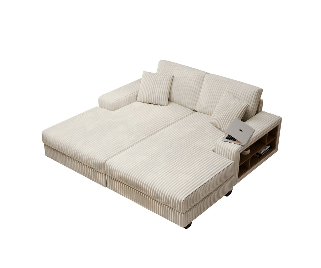 Convertible Sleeper Sectional Sofa with Storage