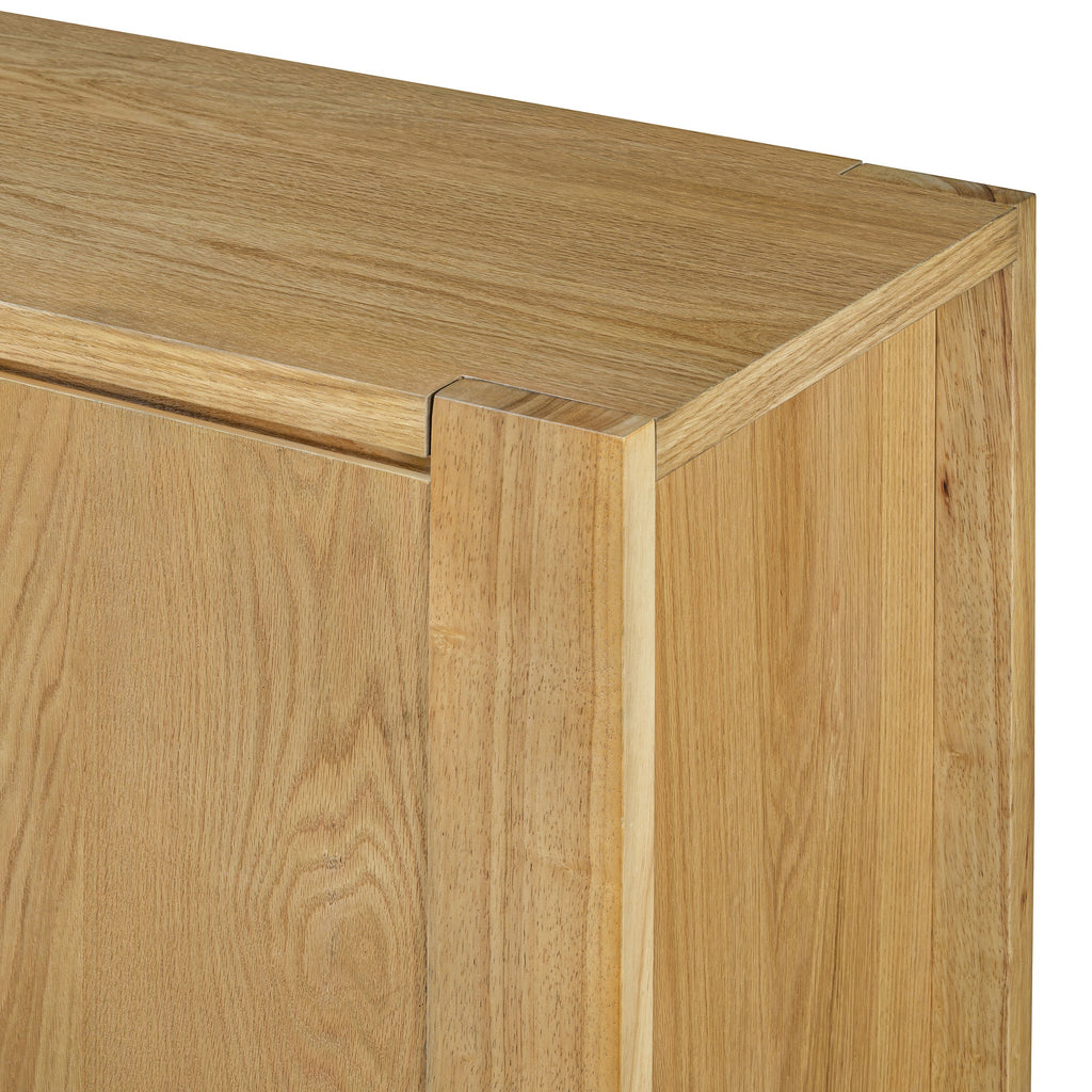 4-Door Retro Wood Buffet Cabinet with Storage
