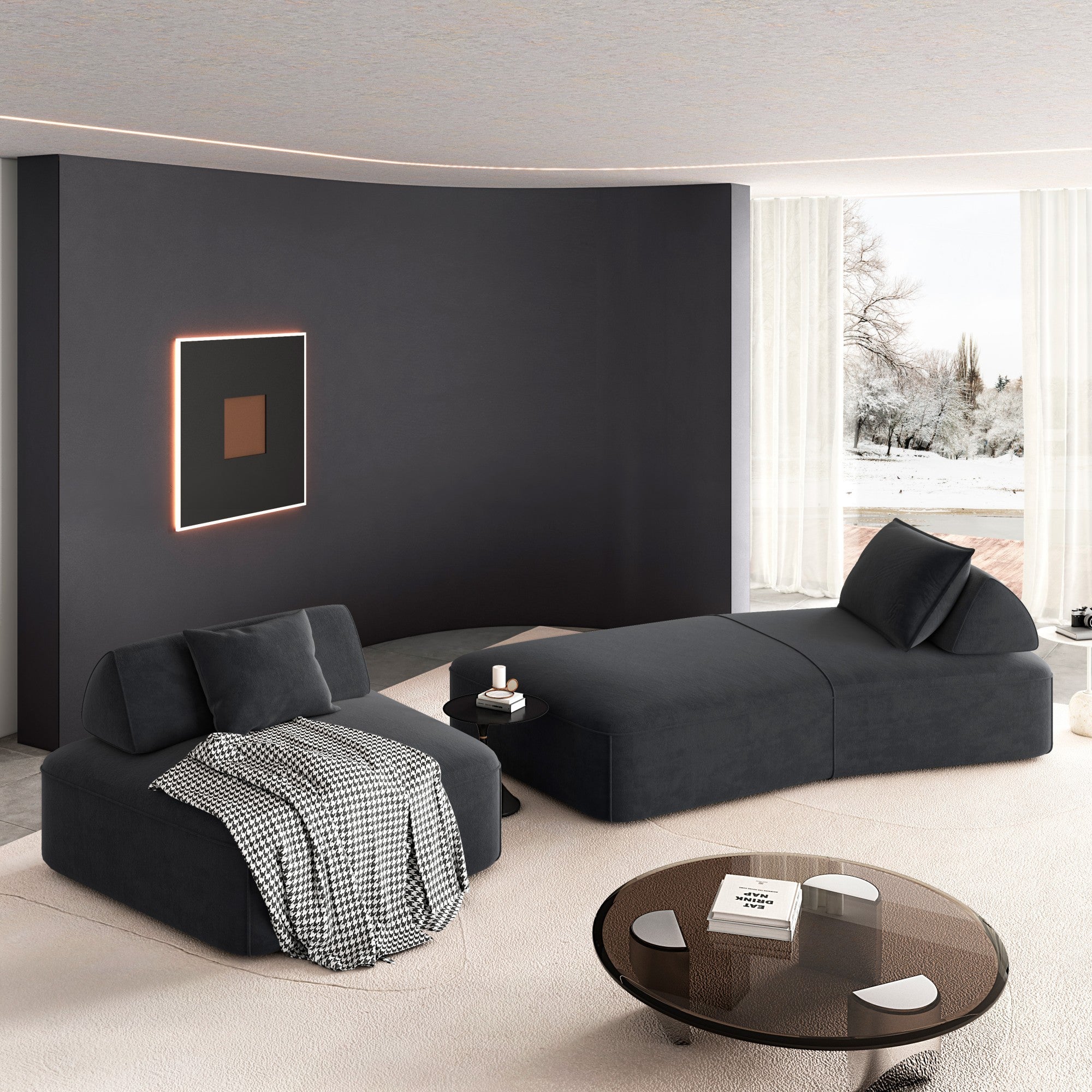 Modern Light Luxury Oversized Modular Sectional Sofa Set