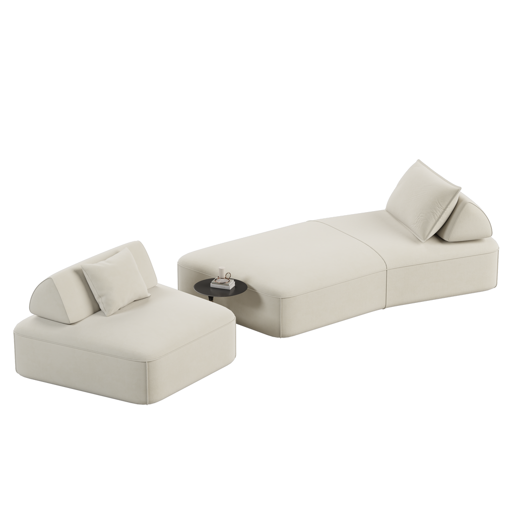 Modern Light Luxury Oversized Modular Sectional Sofa Set