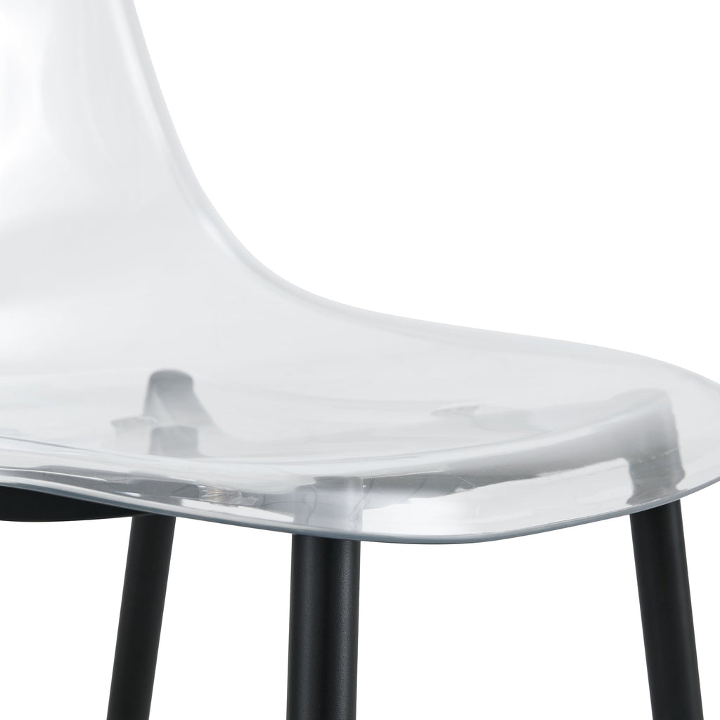 Modern Minimalist Transparent Metal Dining Chairs