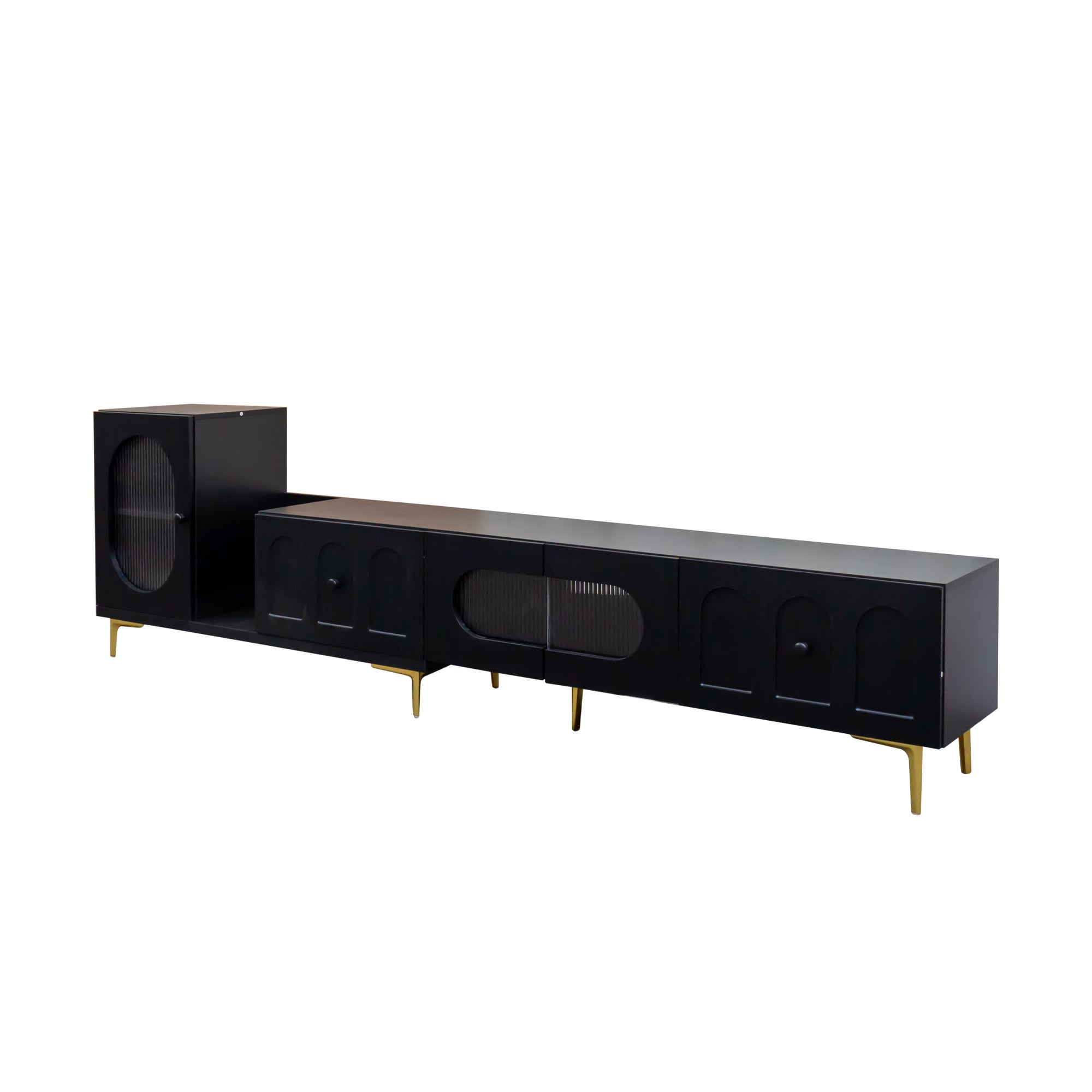 Wood Rectangle Extendable TV Stand