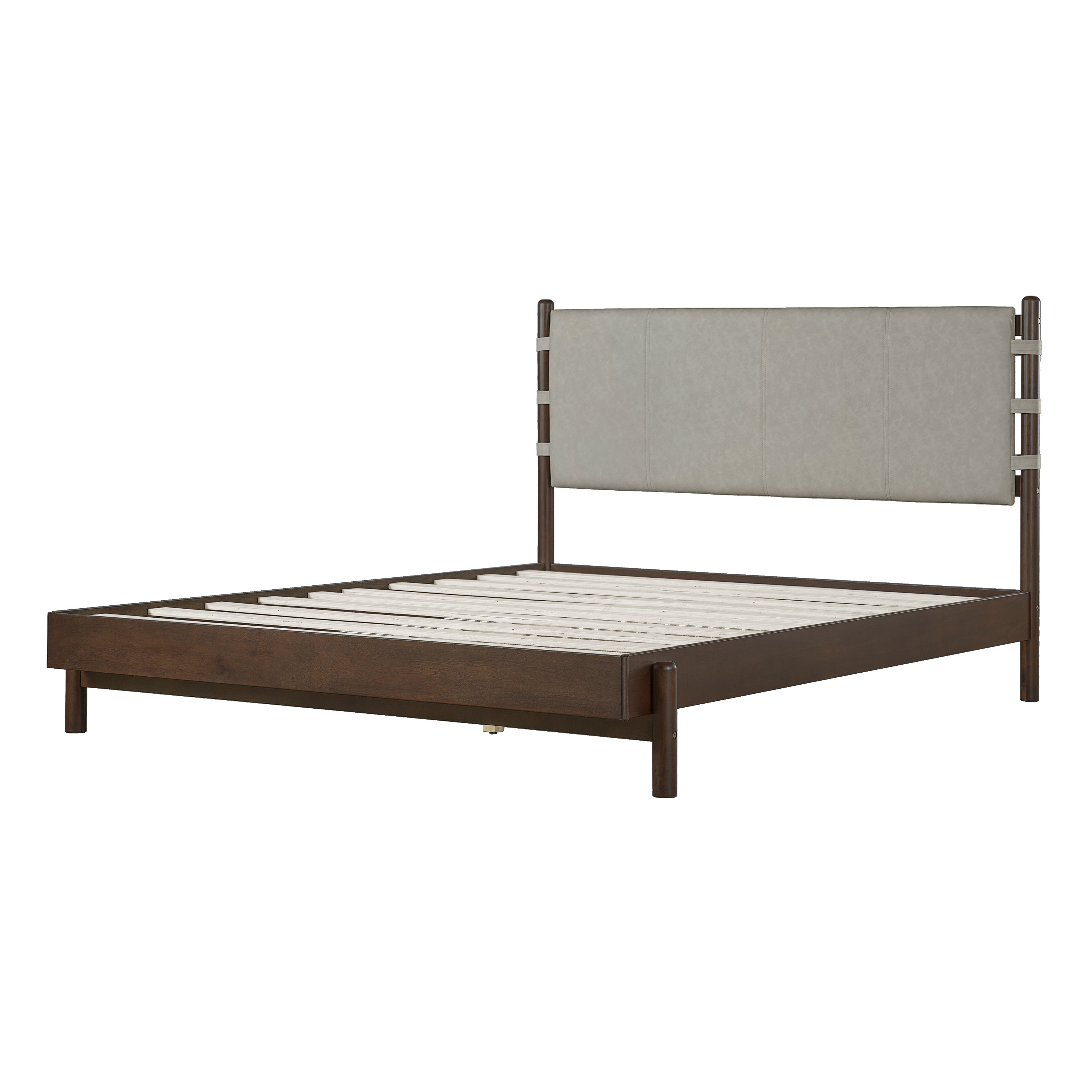 Premium Queen Size Rubber Wood Platform Bed Frame