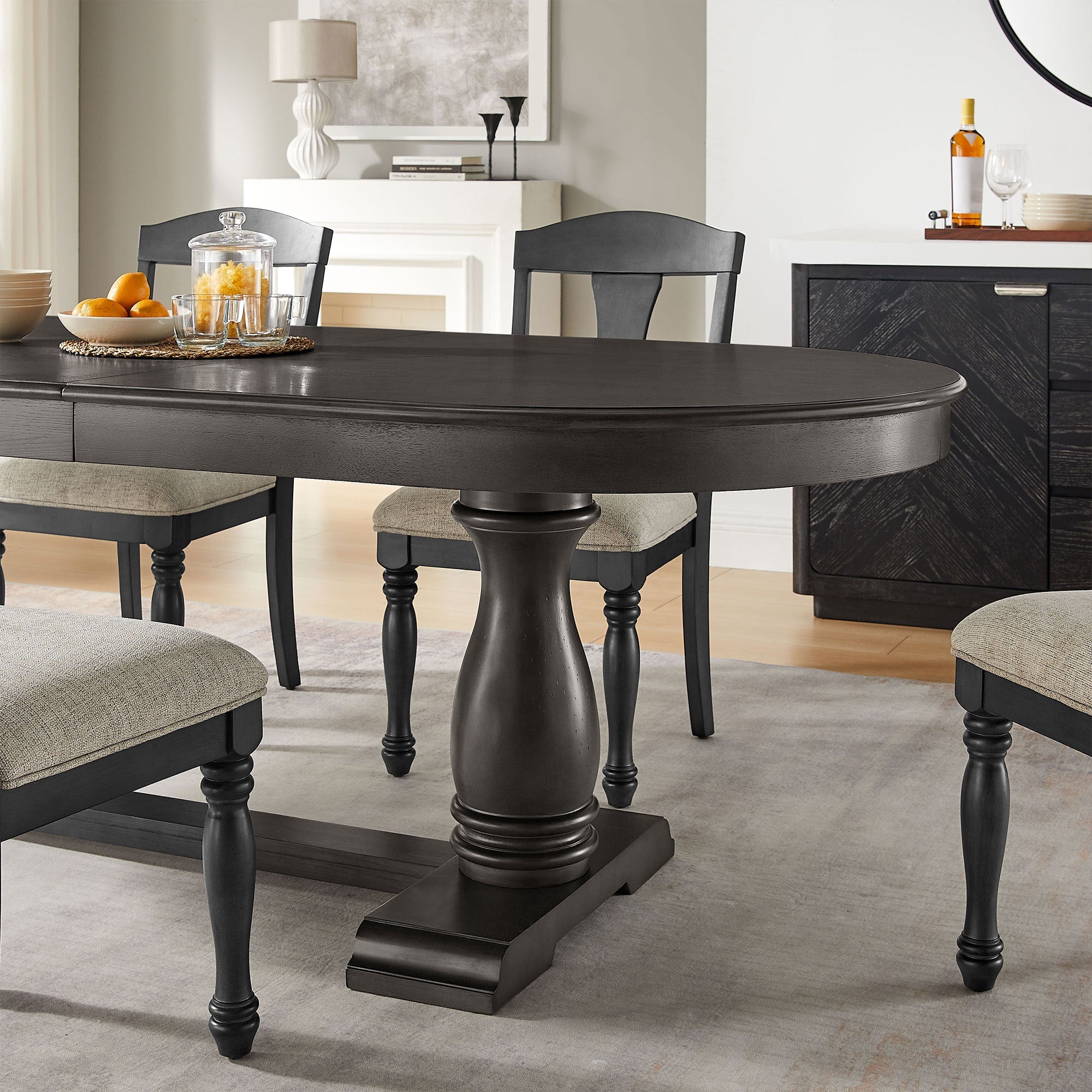 94.06 Inch Extendable Wooden Dining Table