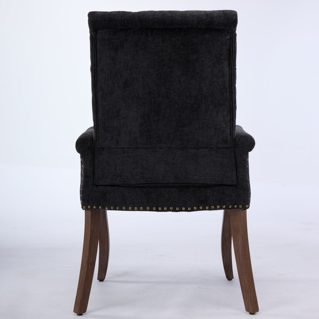 Elegant Upholstered Chenille Fabric Accent Dining Chair