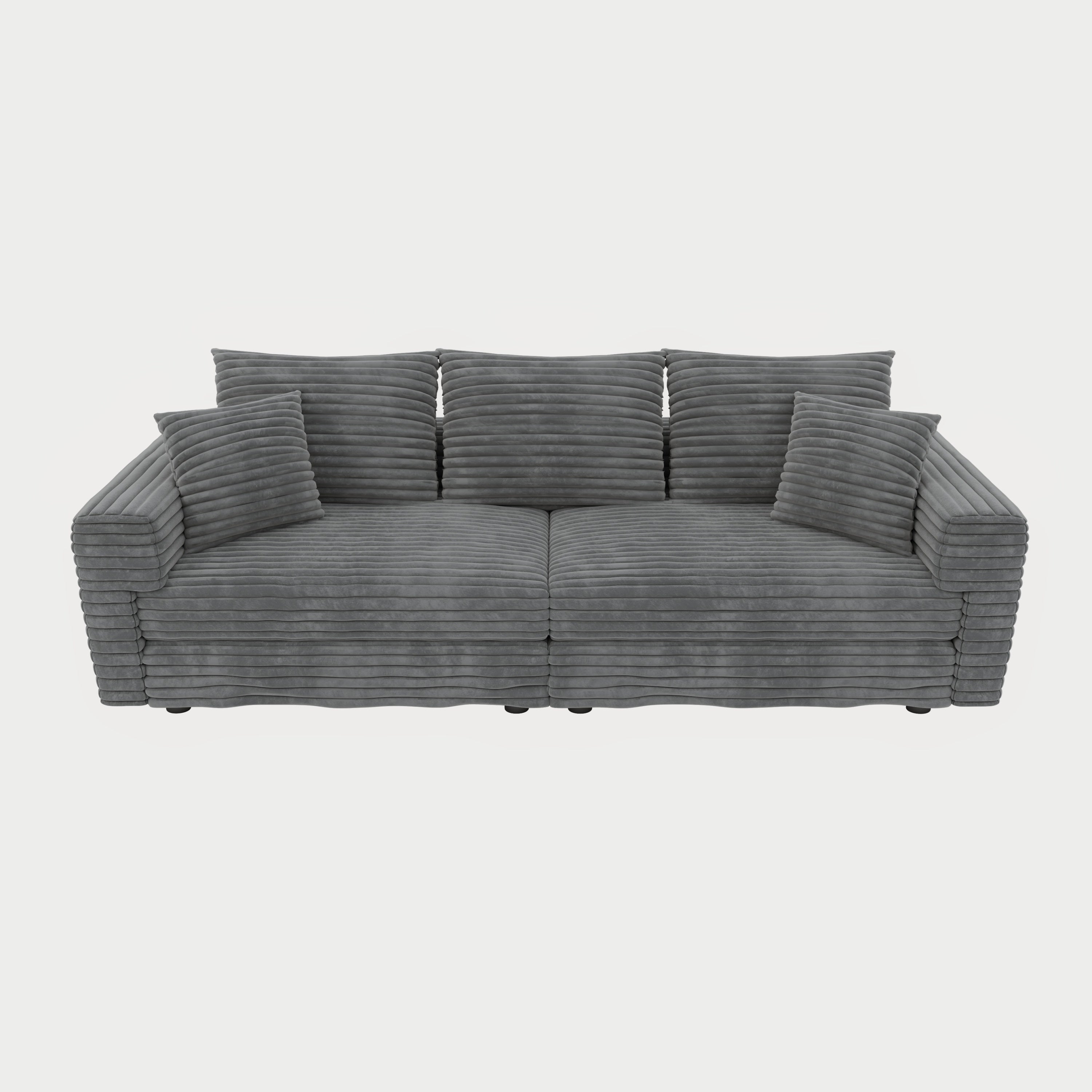 82.7' Modern Comfy Cloud Couch Sofa with Soft Pillows + Ottomans Option