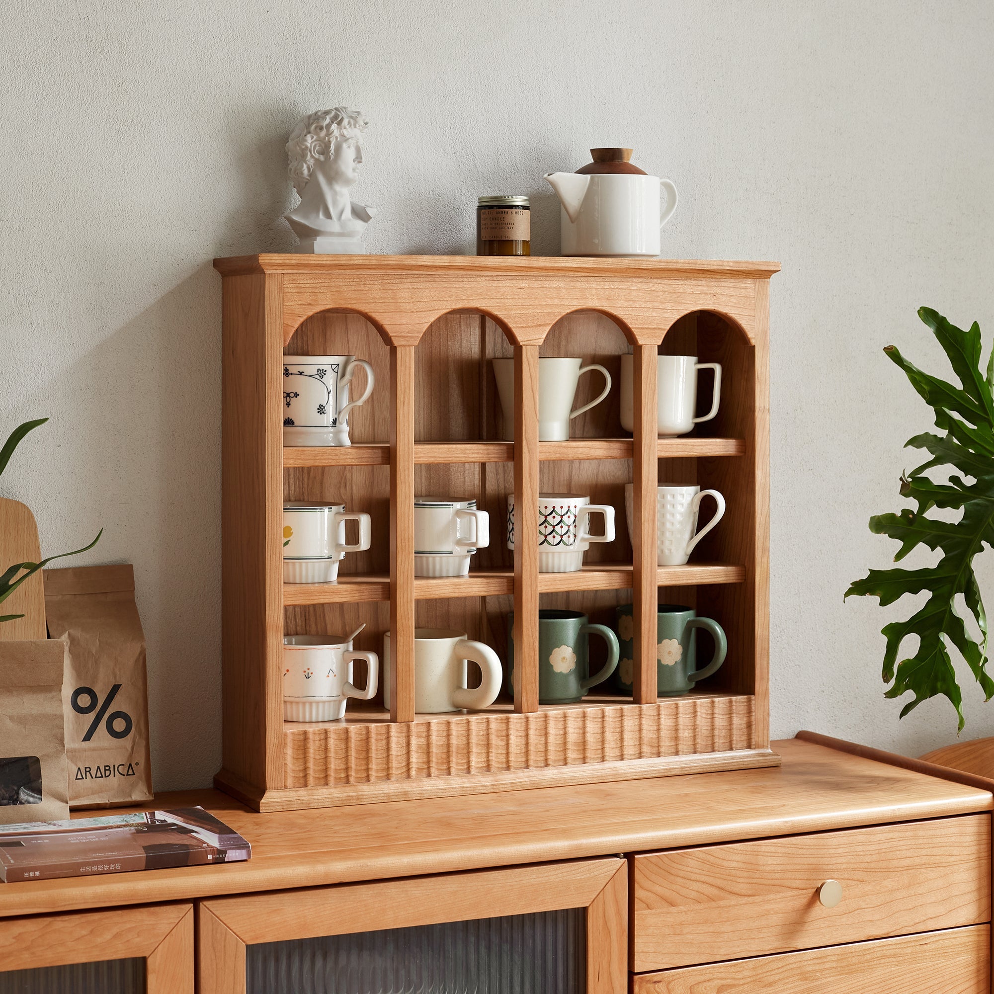 A Grade Cherry Solid Wood Storage Rack