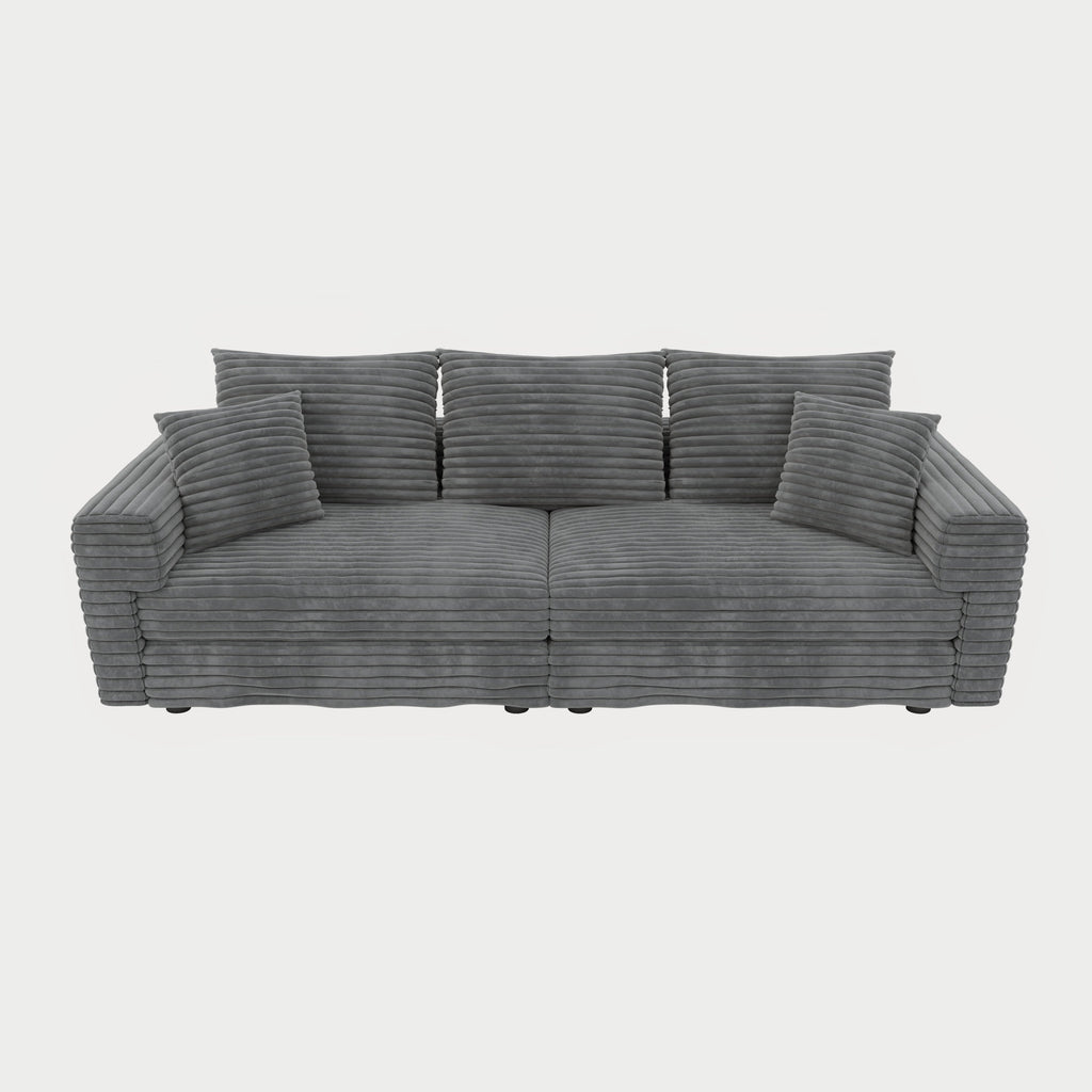 82.7' Modern Comfy Cloud Couch Sofa with Soft Pillows + Ottomans Option