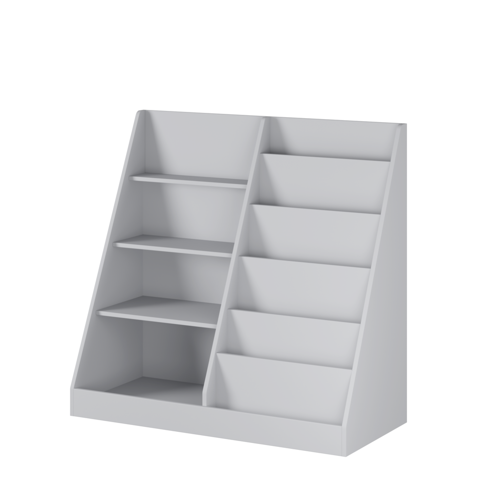 Multifunctional 4 Tier Wooden Kids Book Shelf with  Bookcase Display Stand