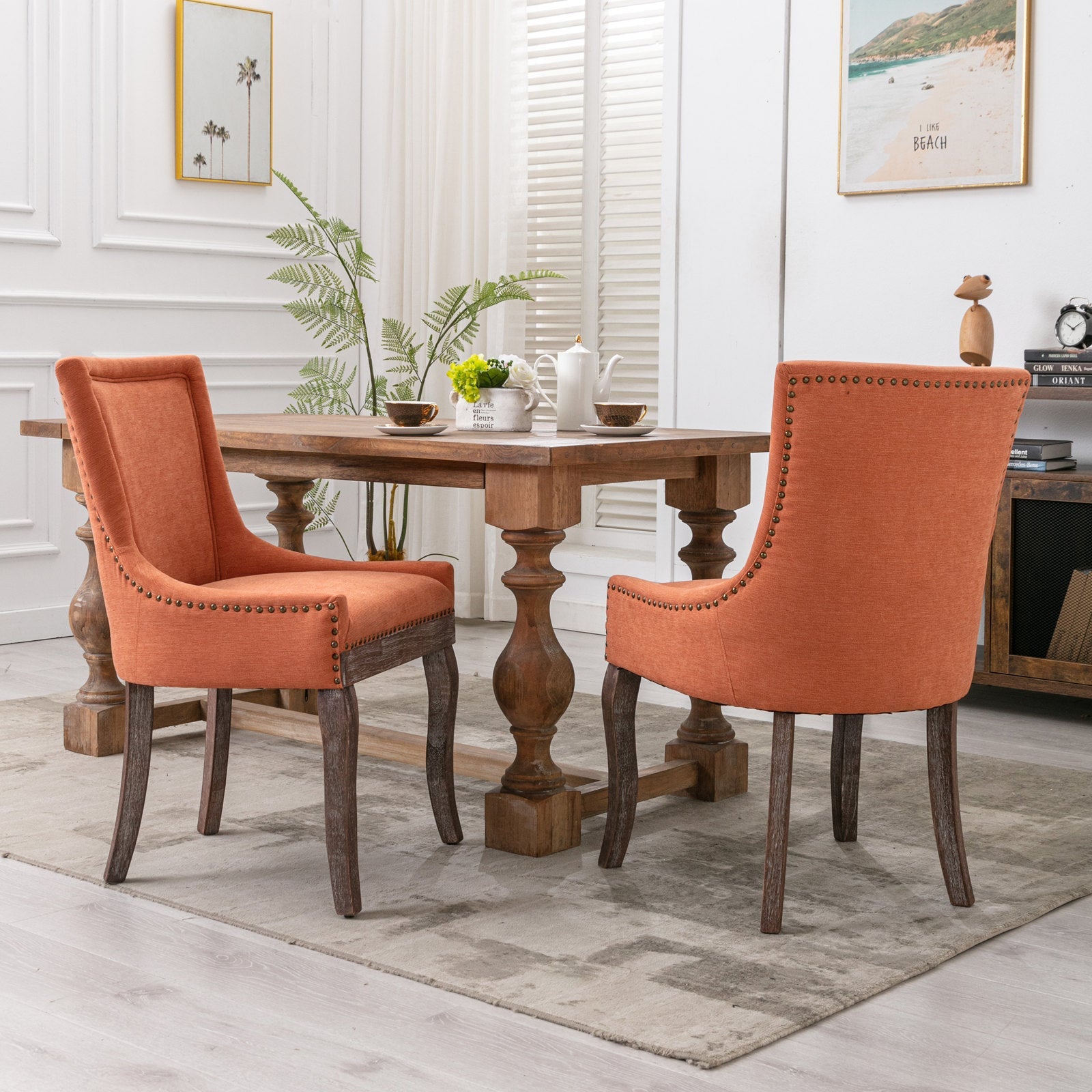 Ultra Side Thickened Fabric Dining Chair (Set of 2)