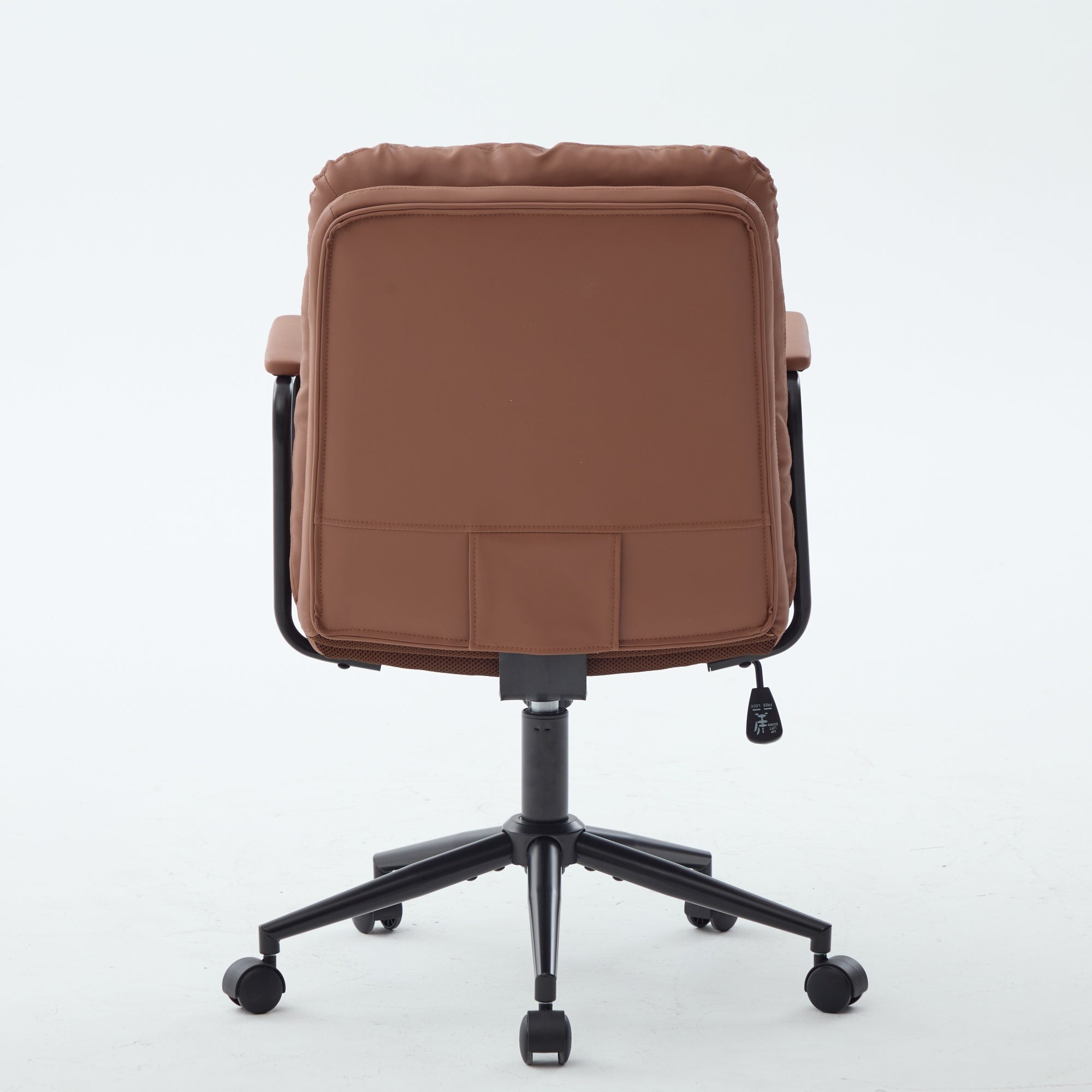 Mid Back Home Office Ergonomic PU Leather Computer Rolling Swivel Chair