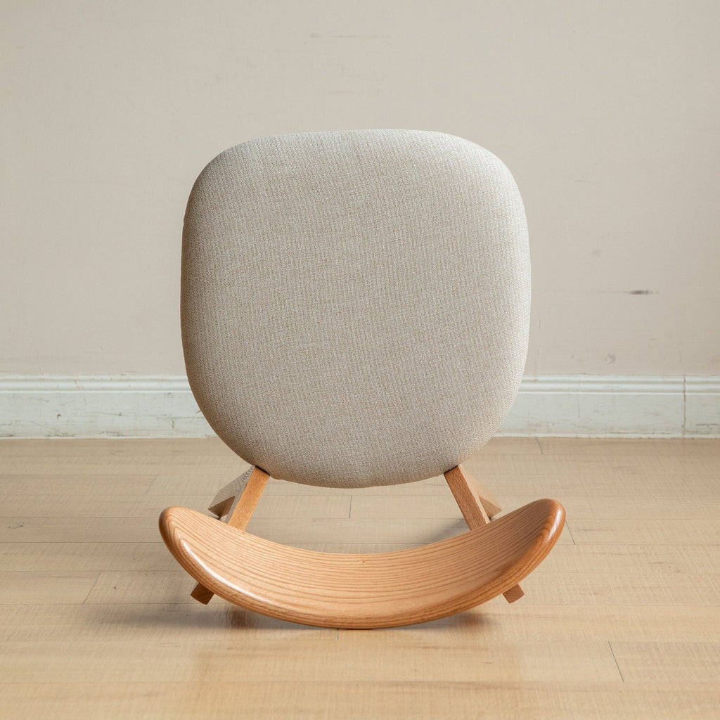 FAS Grade Oak Natural Wood  Living Room Chair with Upholstered