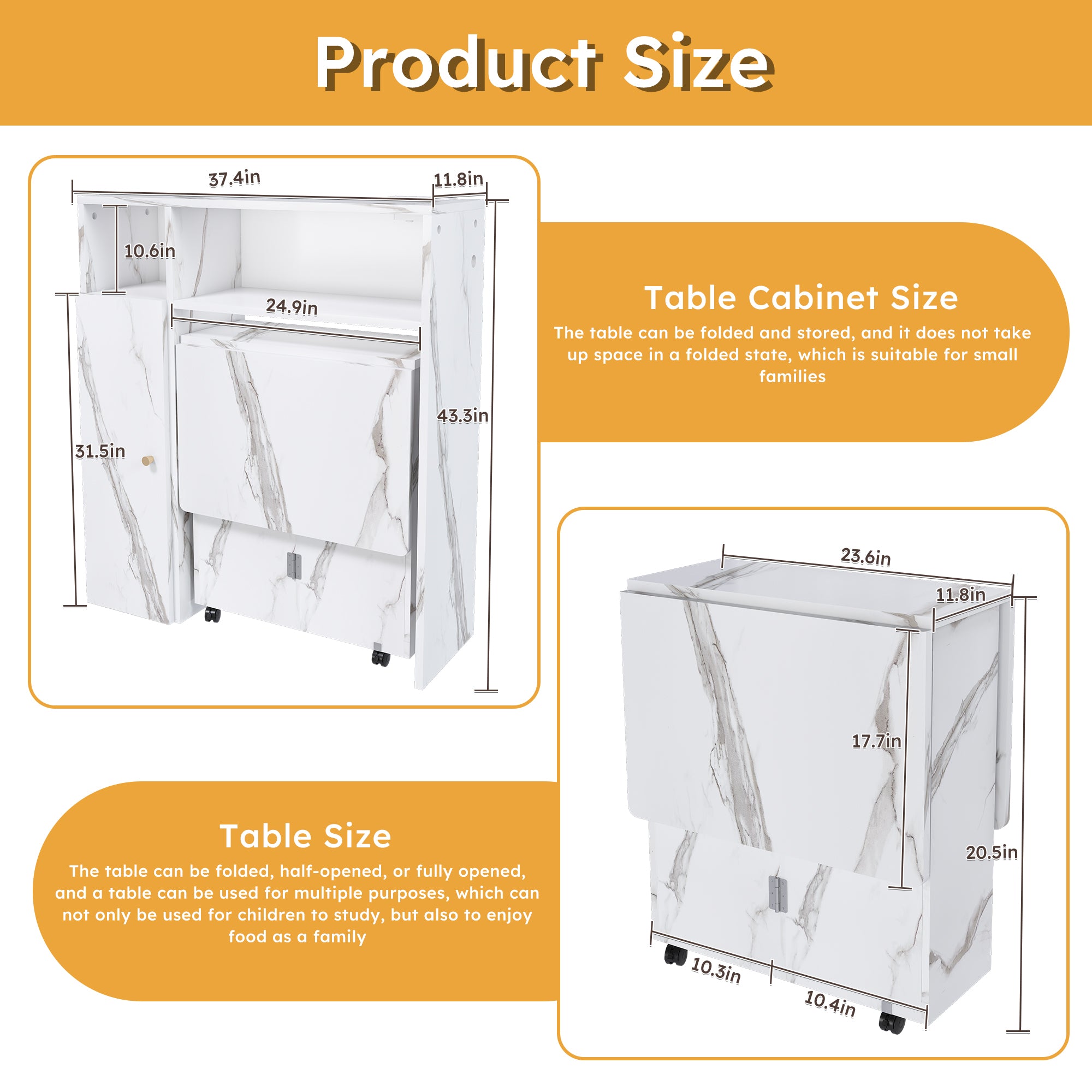 Multifunctional Folding Dining Table