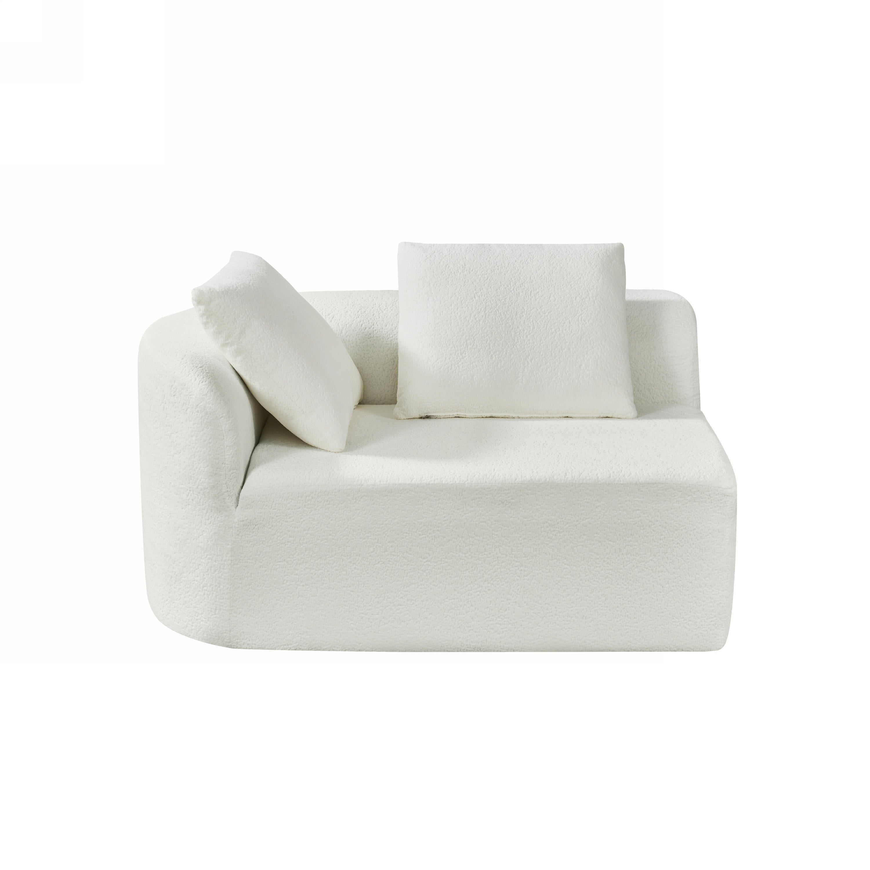 116' Modern Curved Sectional Sofa for Living Room