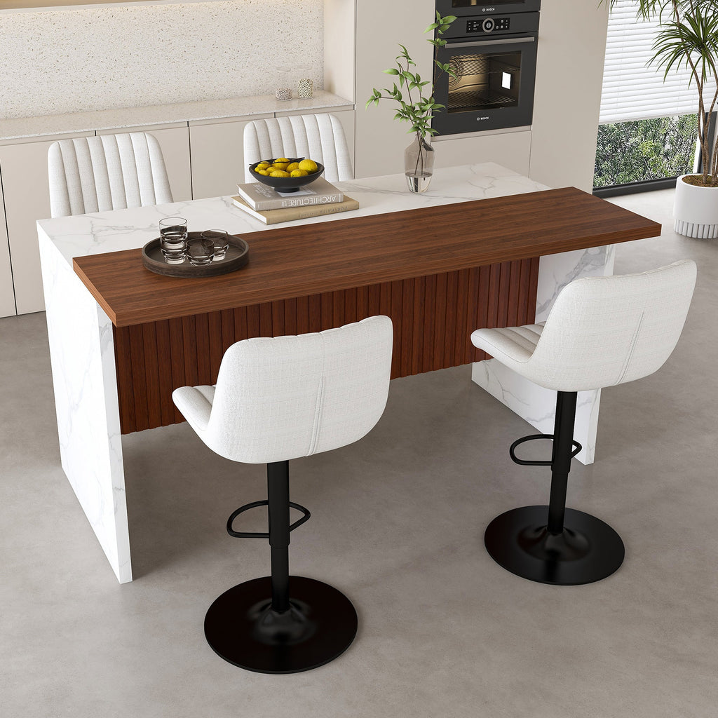 Swivel Bar Stools with Adjustable Height (Set of 2)