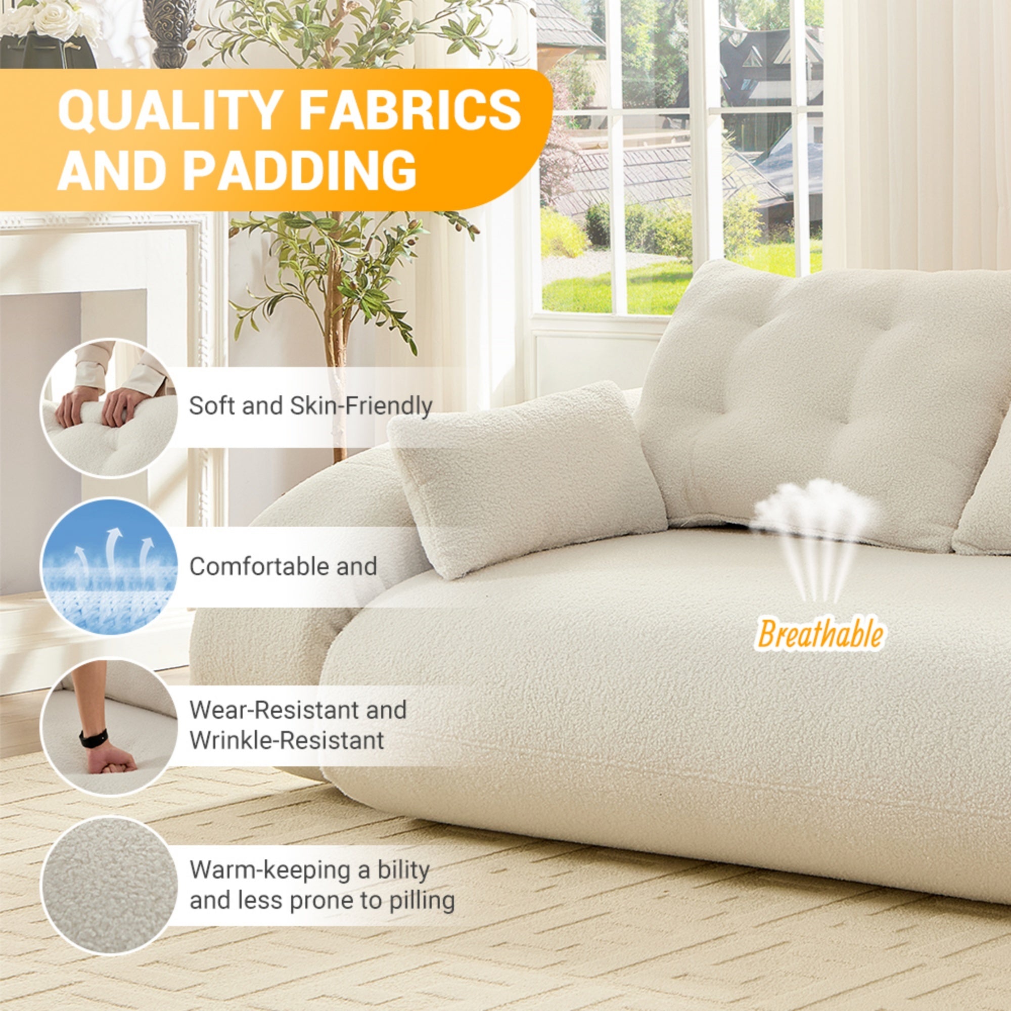 78.7 ' Multi-Functional Teddy Foldable Sofa Bed