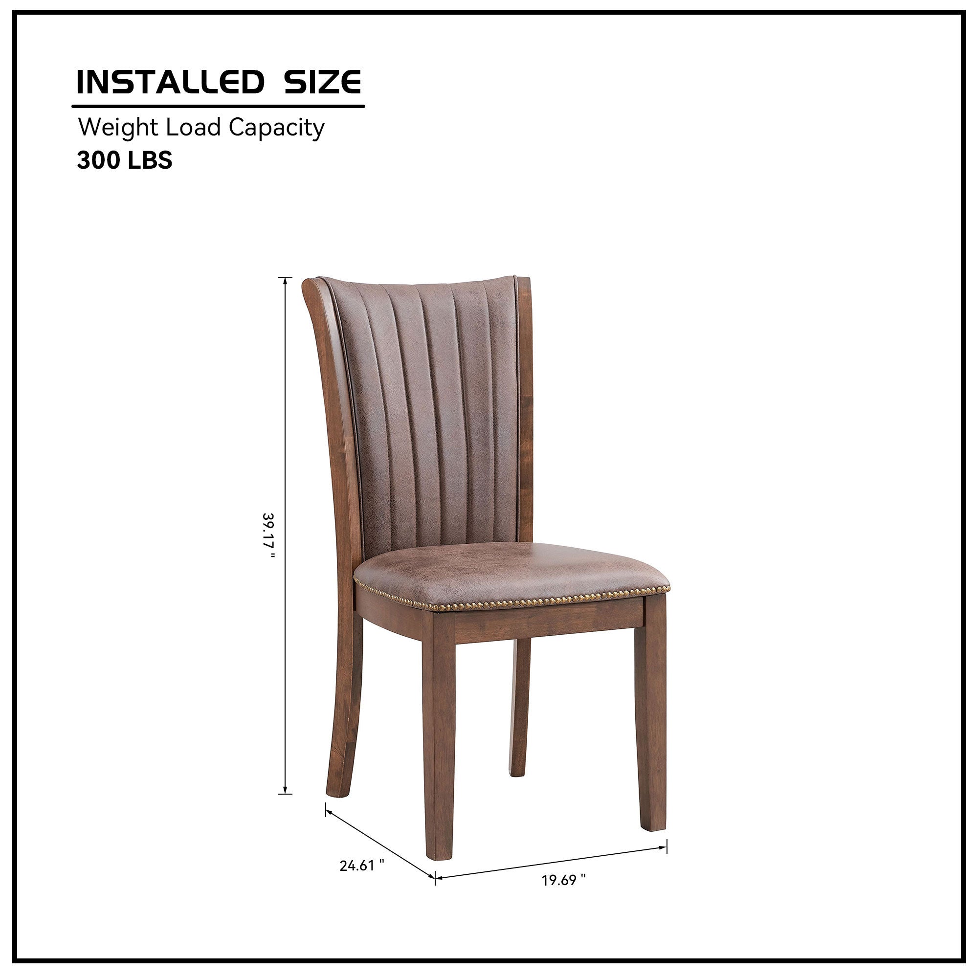 Mid Century Wooden Dining Chairs (Set of 2)