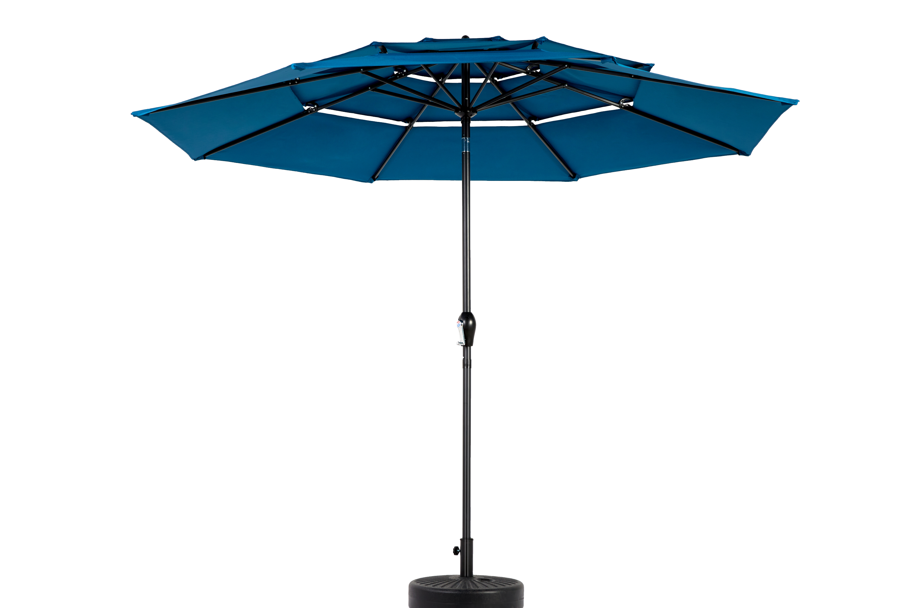10ft 3-Tier Aluminium Patio Umbrella with Auto-Tilt (No Base)