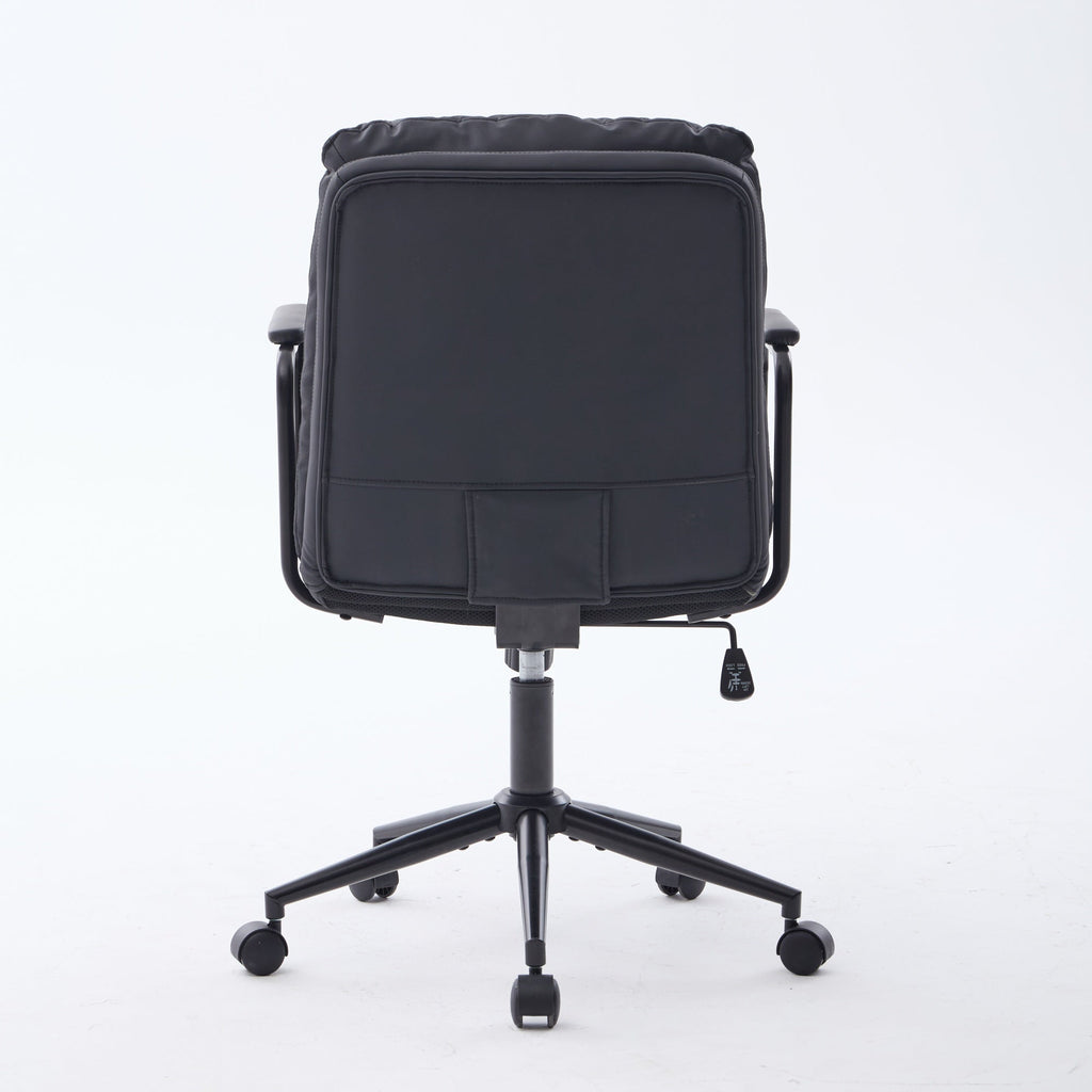 Mid Back Home Office Ergonomic PU Leather Computer Rolling Swivel Chair