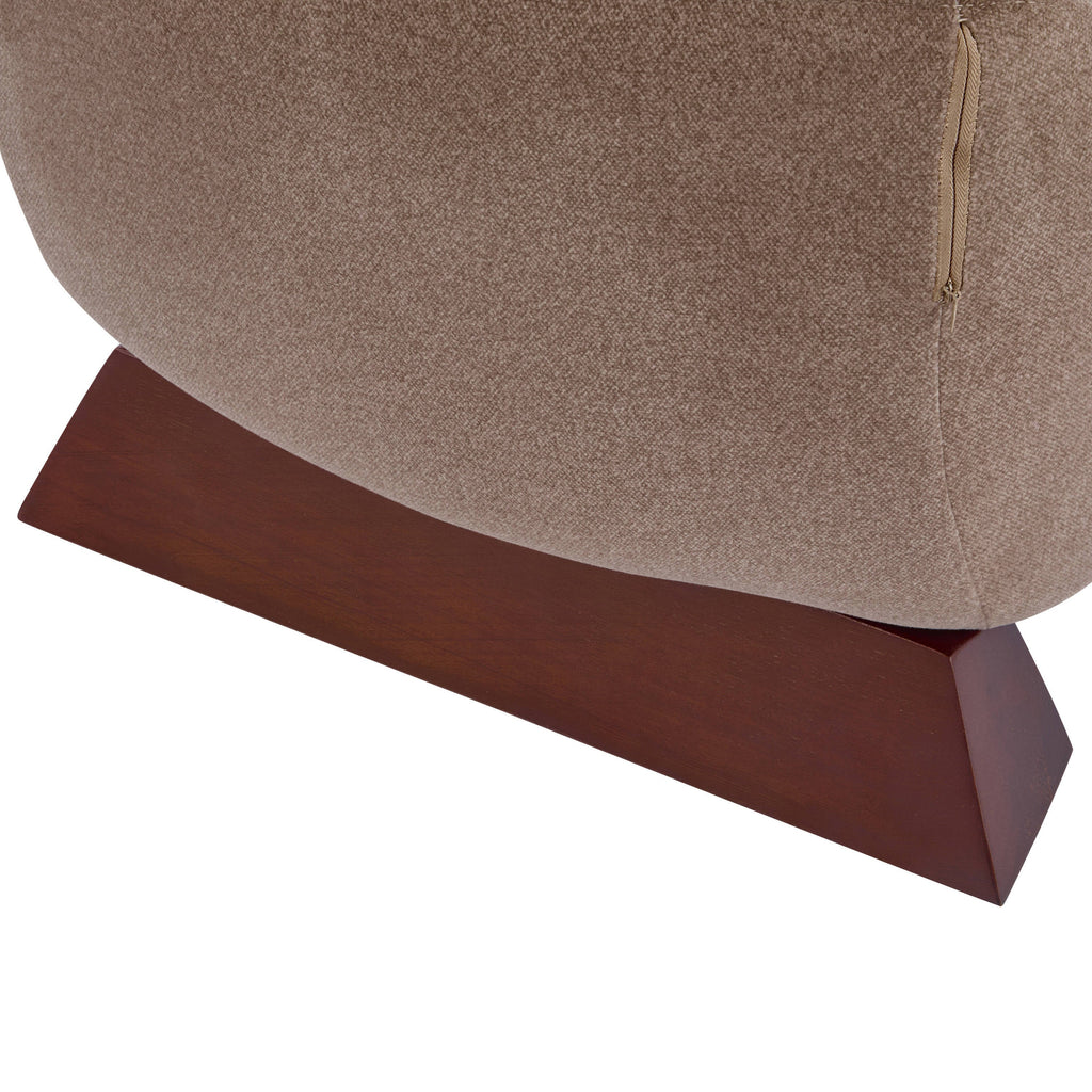 Modern Brown Polyester Accent Chair with Pet/Storage Space