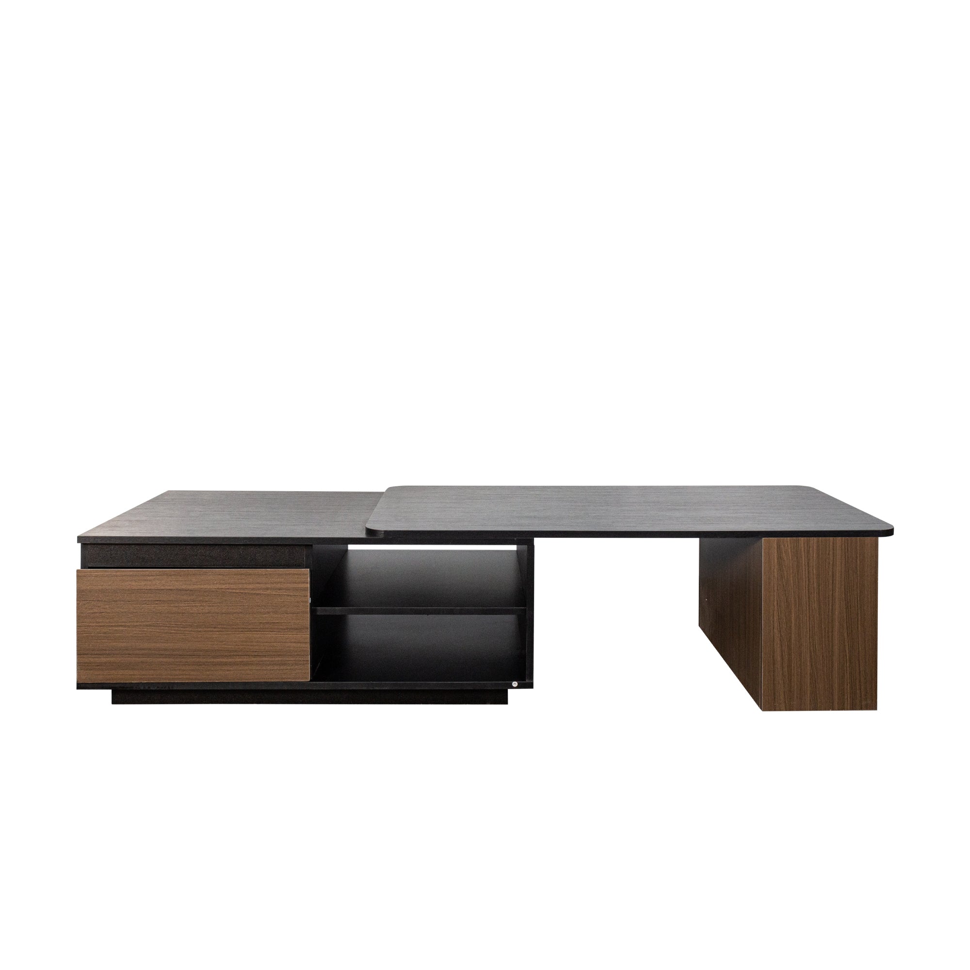 Extendable Length Adjustable Wood Coffee Table