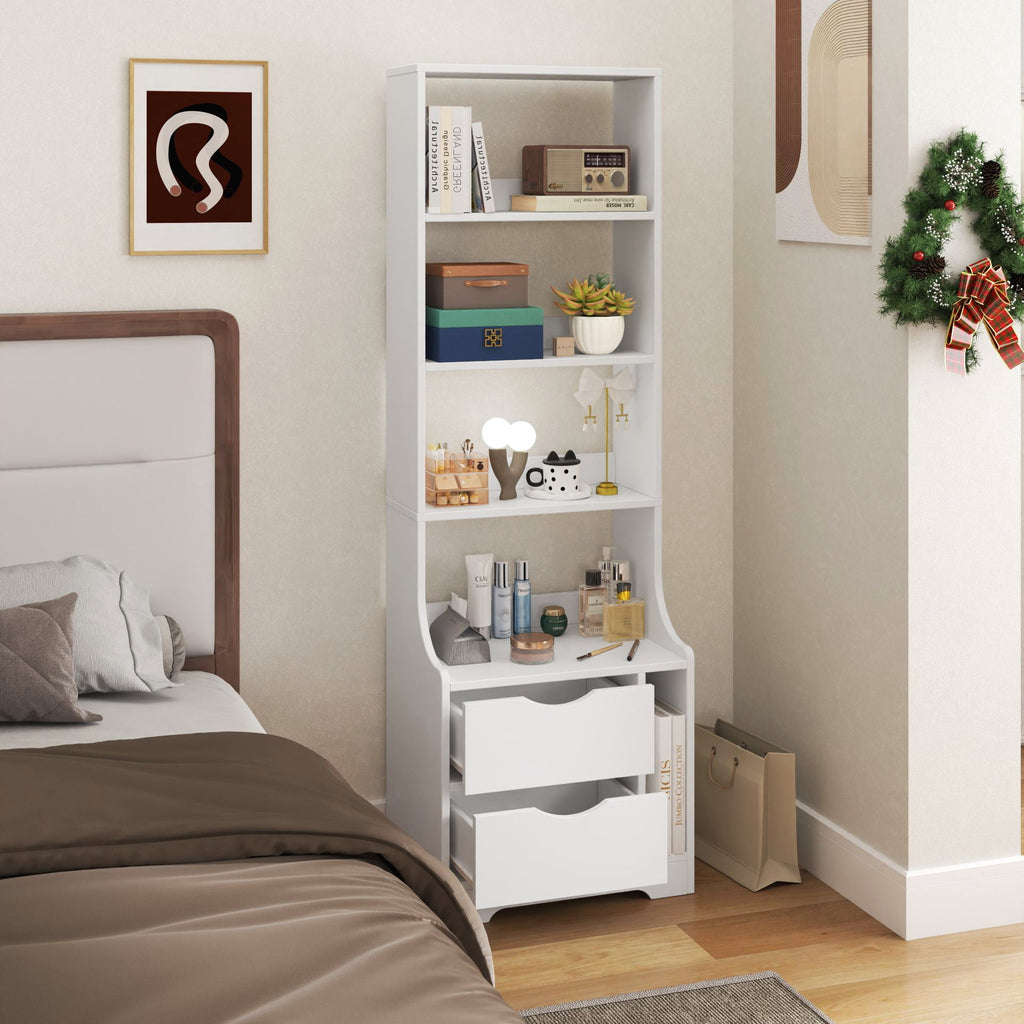 Night Stand with 2 Storage Drawers for Bedroom