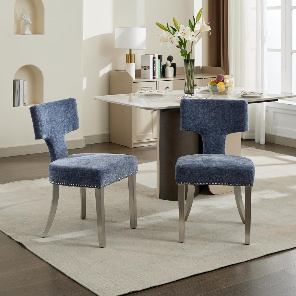 Mid Century Modern Dining Chairs  (Set of 2)