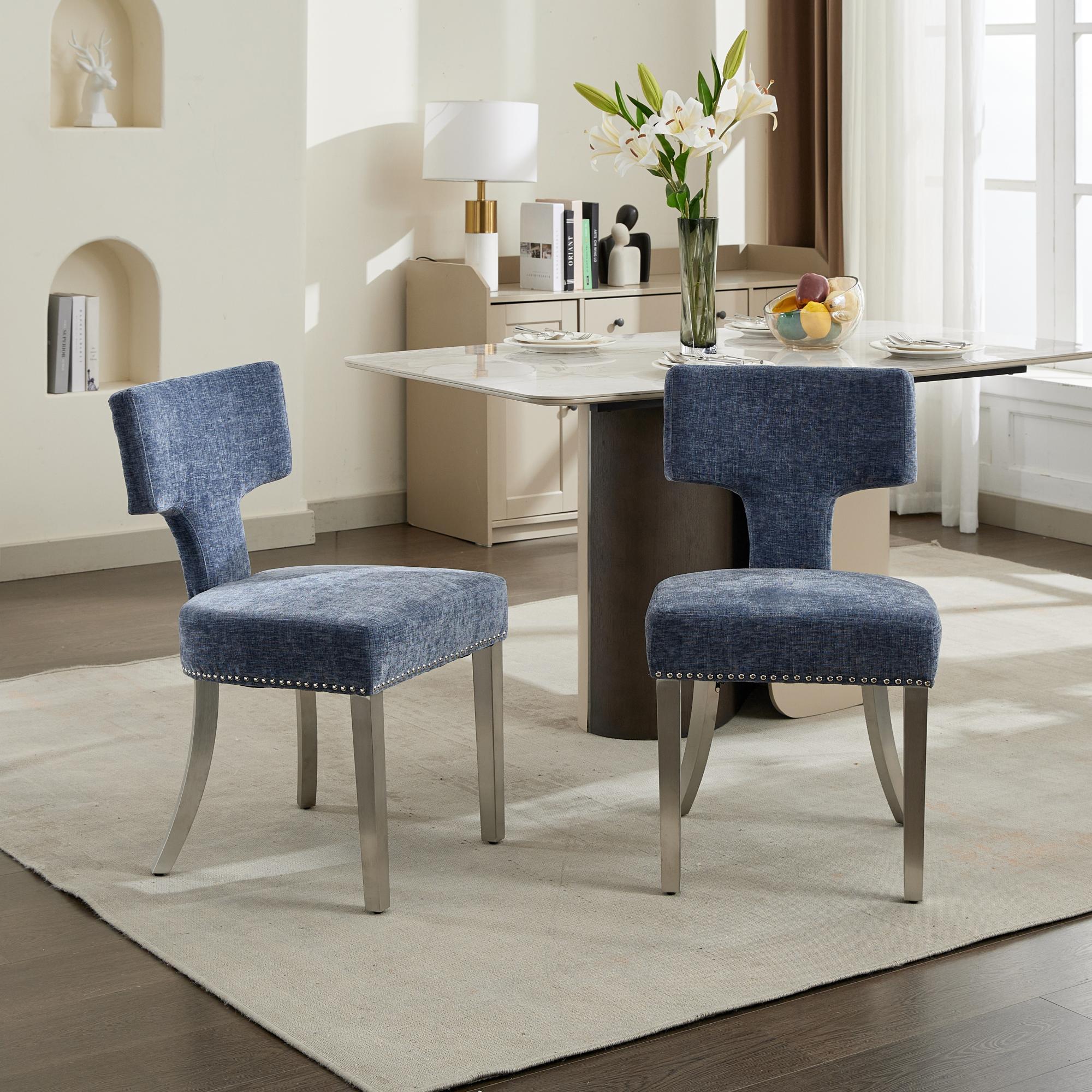 Mid Century Modern Dining Chairs  (Set of 2)