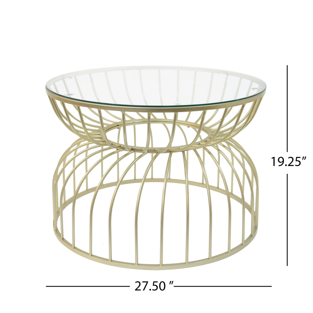 Golden Glass Coffee Table