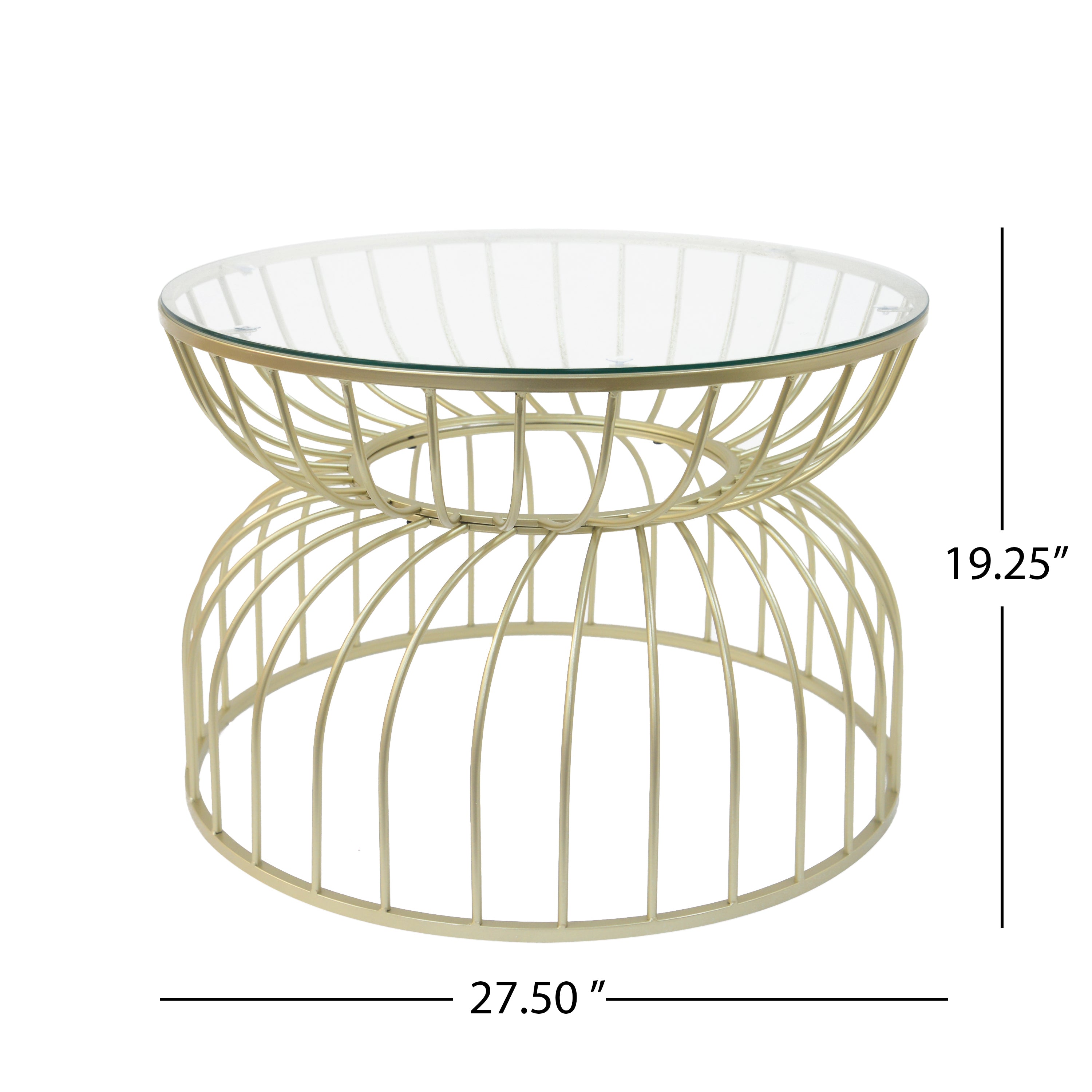 Golden Glass Coffee Table