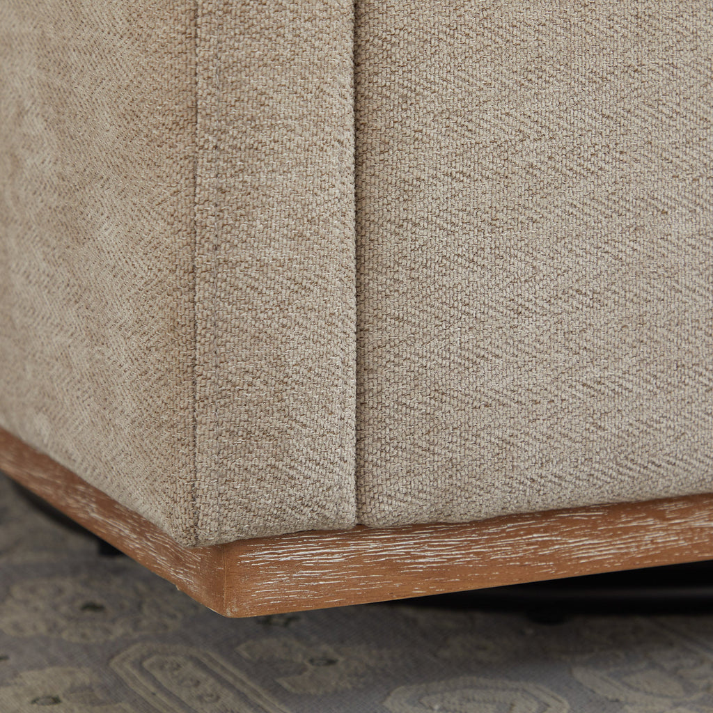 Modern Square Chenille Upholstered Swivel Accent Chair