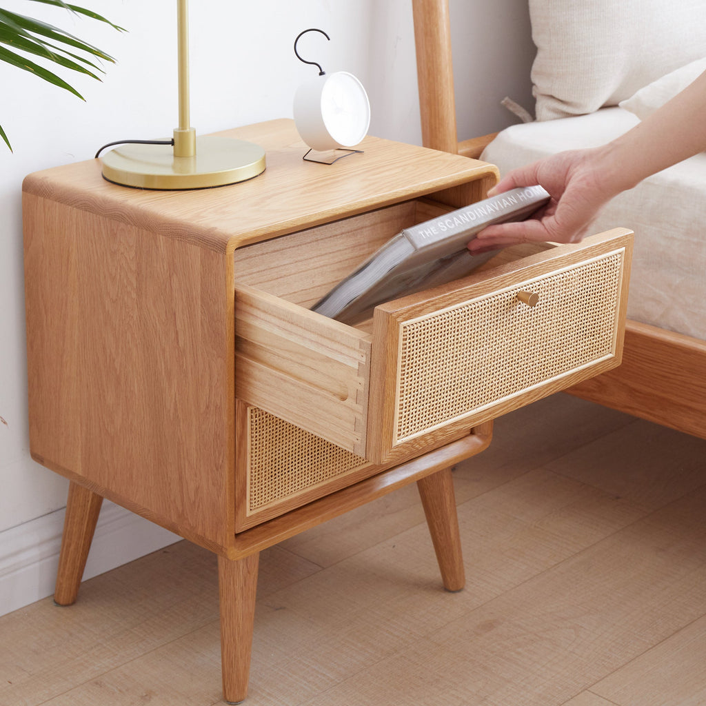 Pure Solid Wood Bedside Storage Cabinet