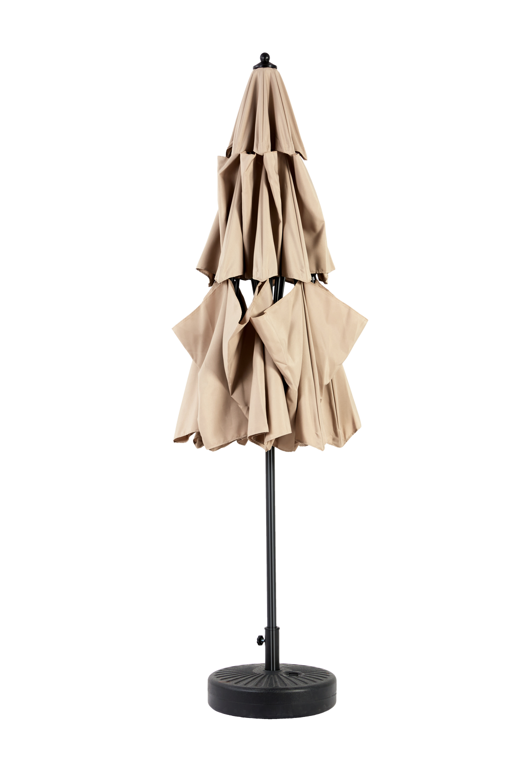 10ft 3-Tier Aluminium Patio Umbrella with Auto-Tilt (No Base)