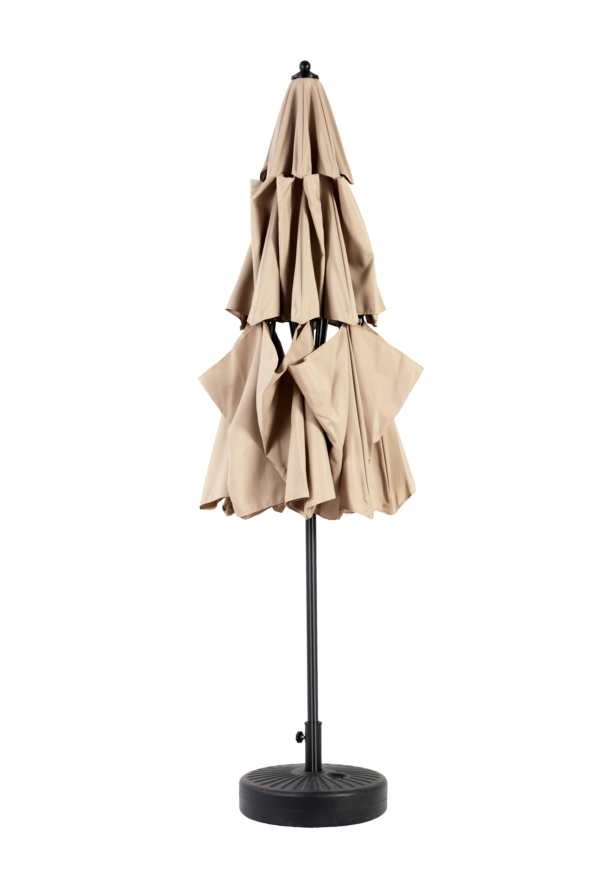 10ft 3-Tier Aluminium Patio Umbrella with Auto-Tilt (No Base)
