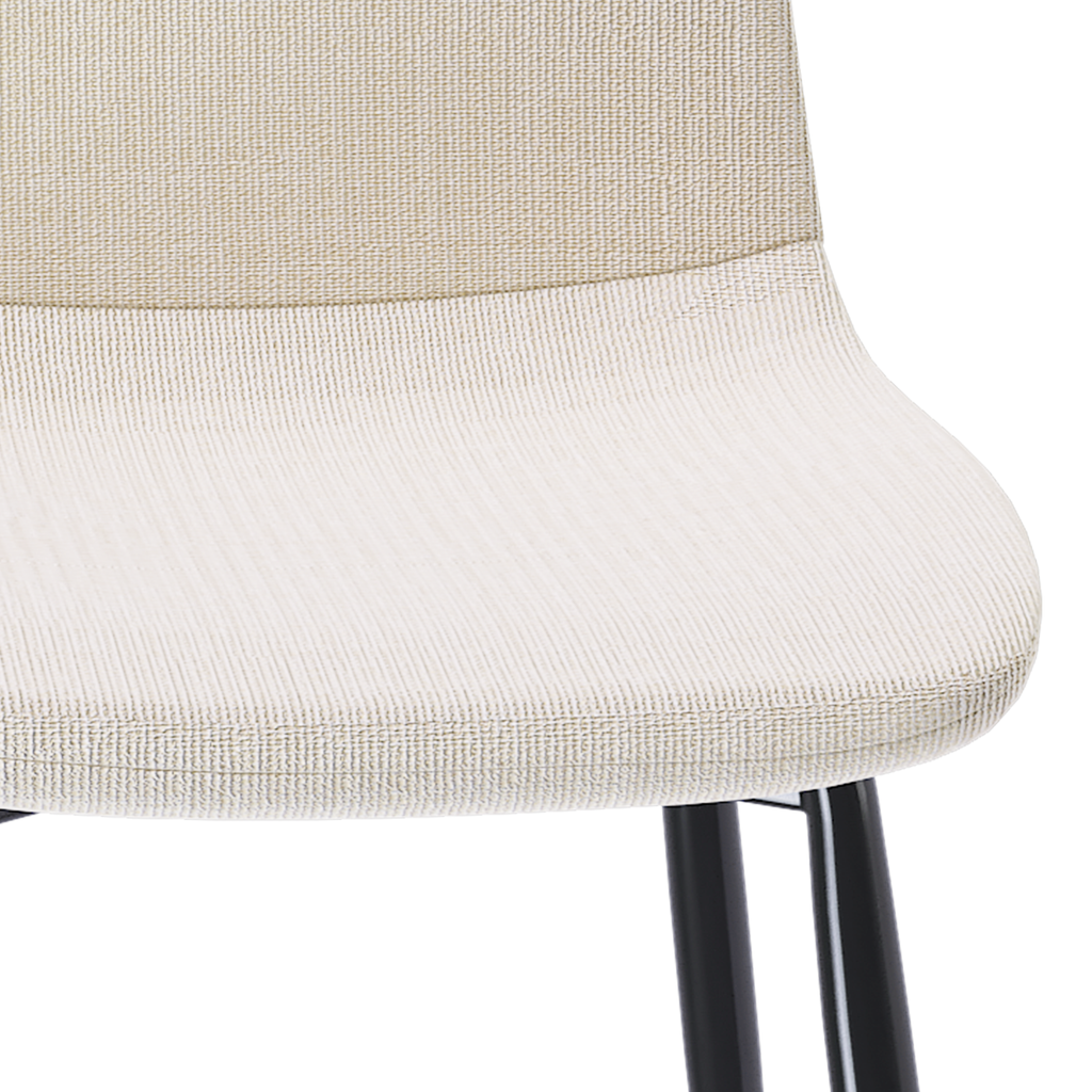 Modern Knit Fabric Dining Chairs with Iron Legs (Set of 4)