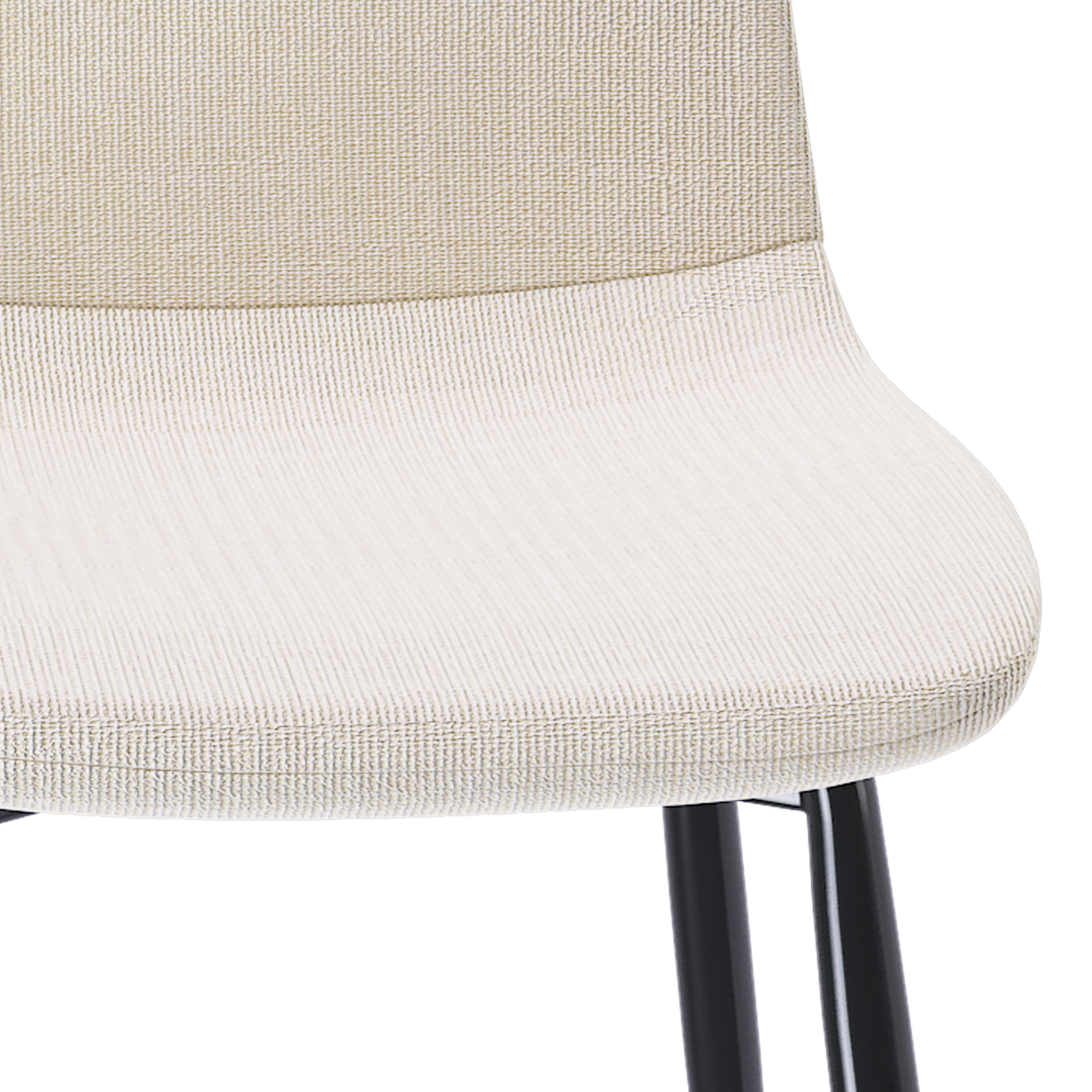 Modern Knit Fabric Dining Chairs with Iron Legs (Set of 4)