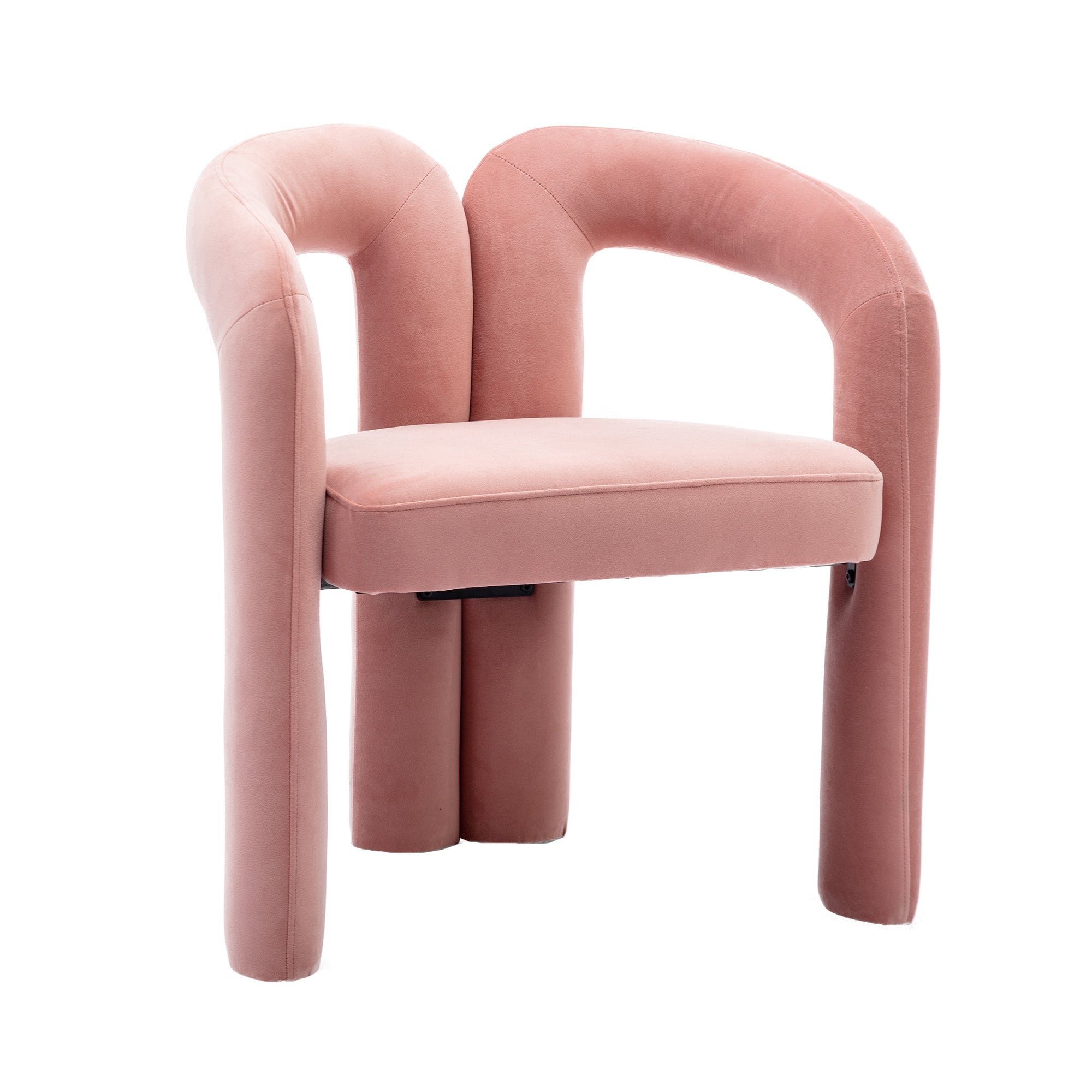 Contemporary Velvet Fabric Upholstered Accent Side Chairs (Set of 2)