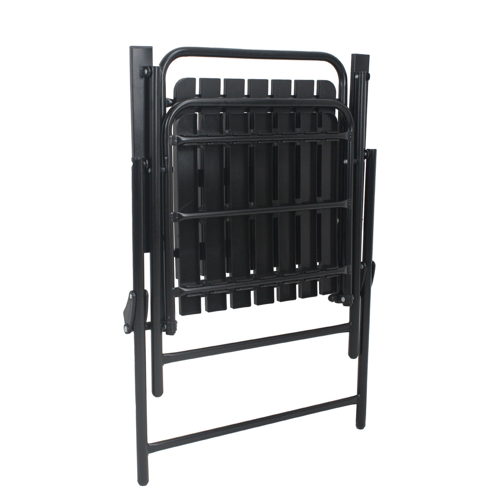 2-Piece Folding Chair 350lb Capacity Rust-Resistant Stain-Proof for Balcony Garden