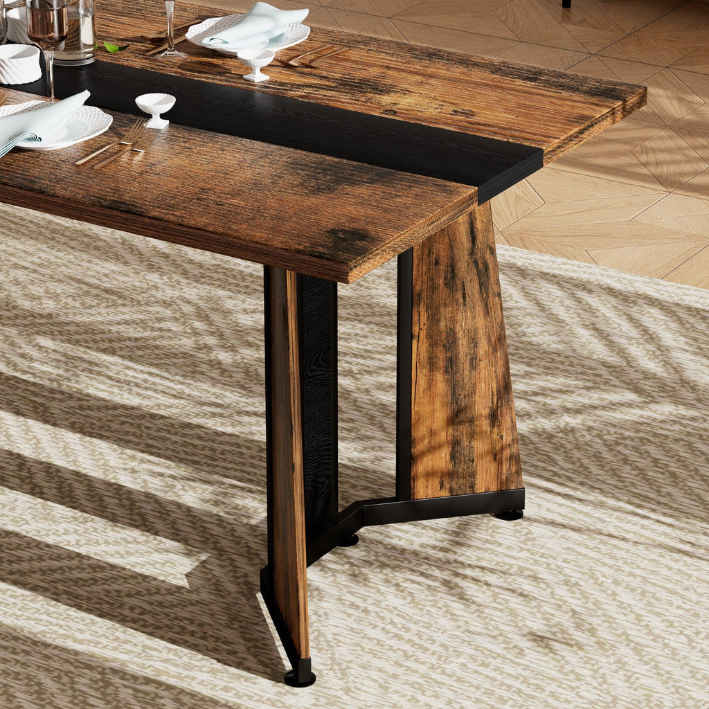 Rustic Rectangular Large Dining Table