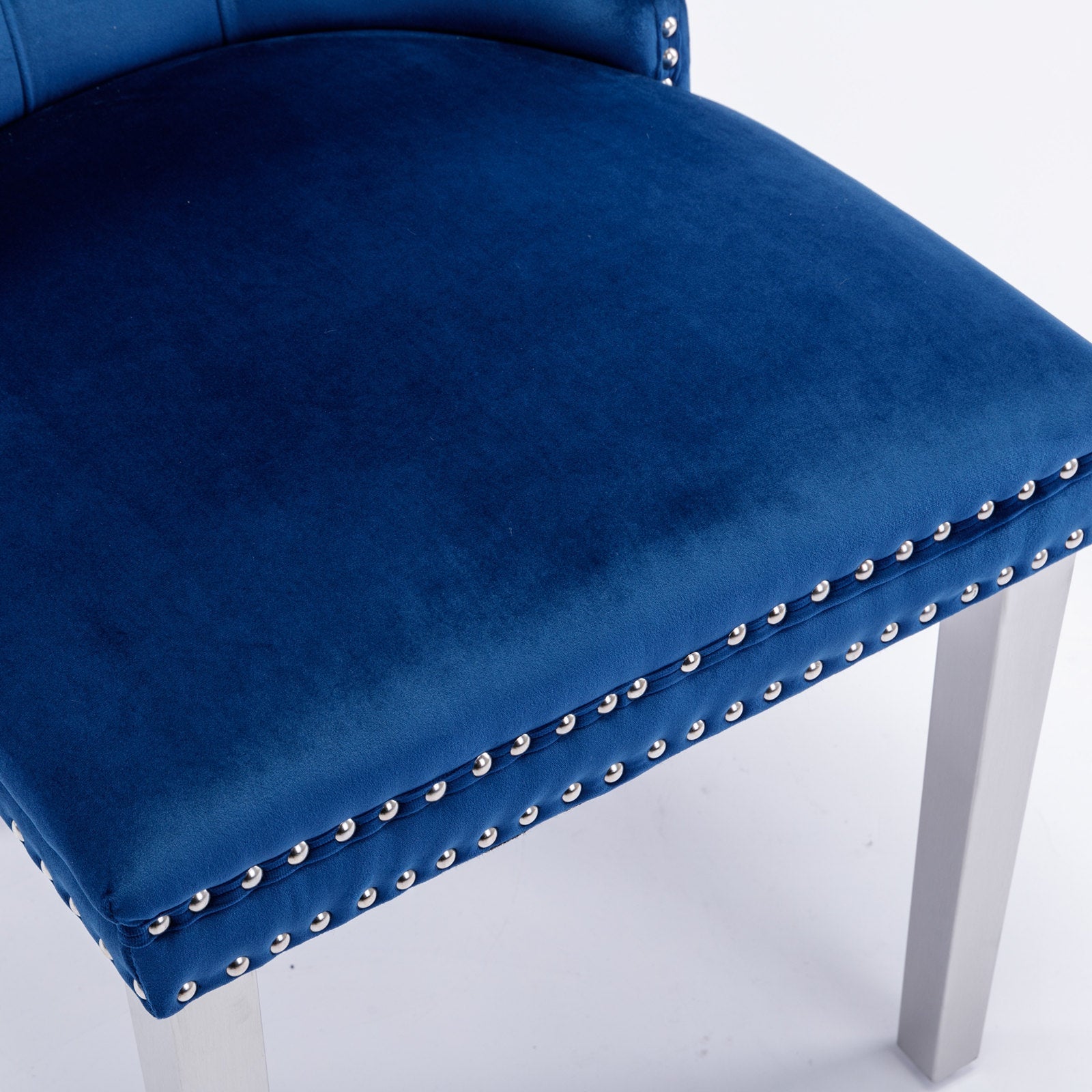 Modern High-end Tufted Solid Wood Velvet Dining Chairs (Set of 2)