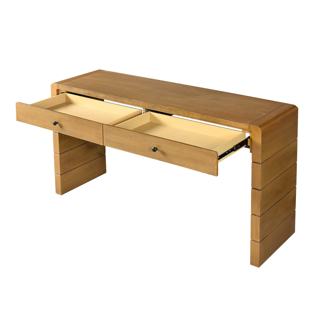 Wooden Entryway Table with 2 Drawers
