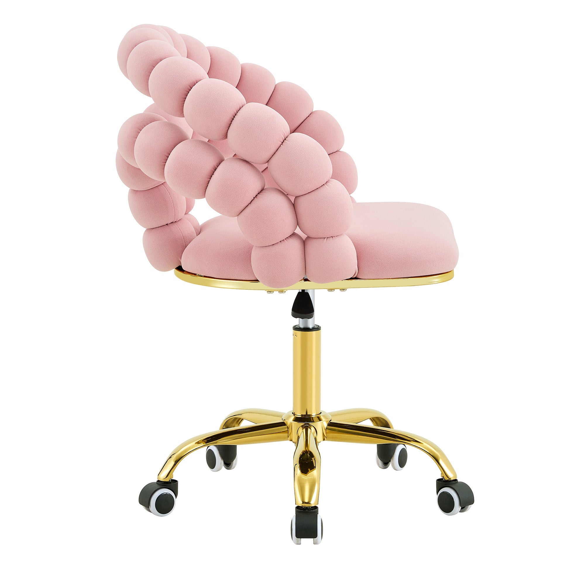 Coloful Modern Velvet Adjustable Swivel Desk Chair with Bubble Back