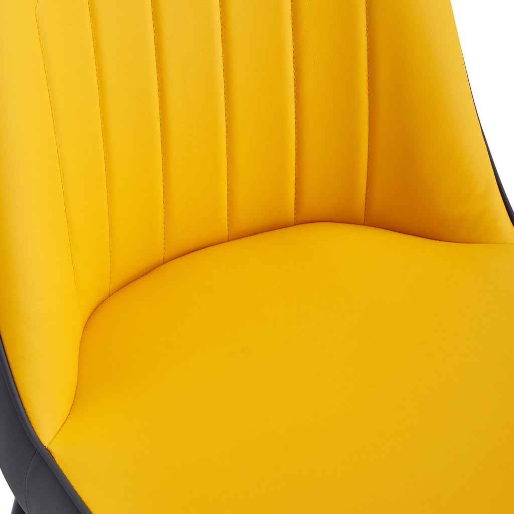 Modern PU Artificial Leather Dining Chairs (Set of 4)